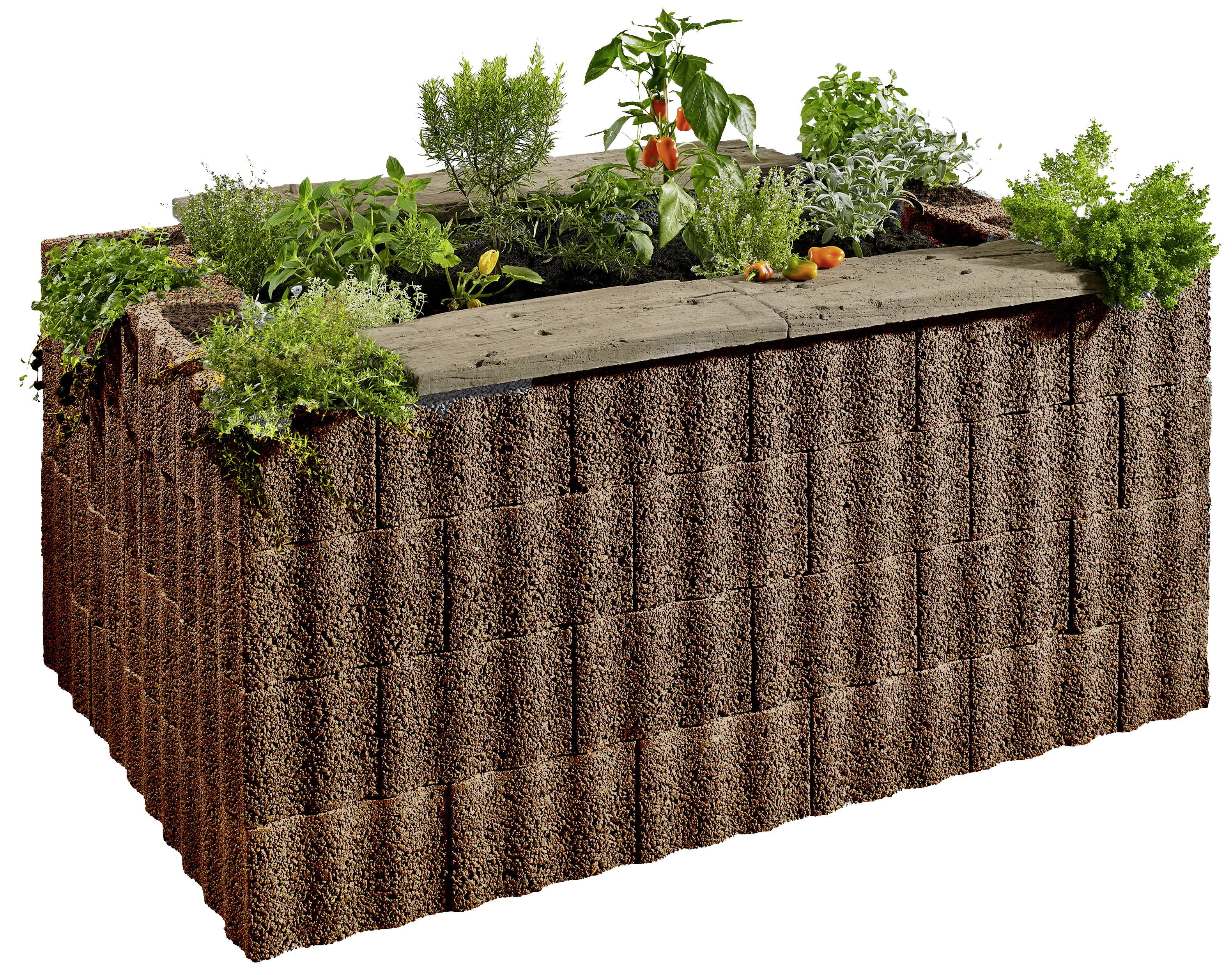 2077881026878_5 Kann Hochbeet-Set Wellino 170 x 110 x 80 cm braun