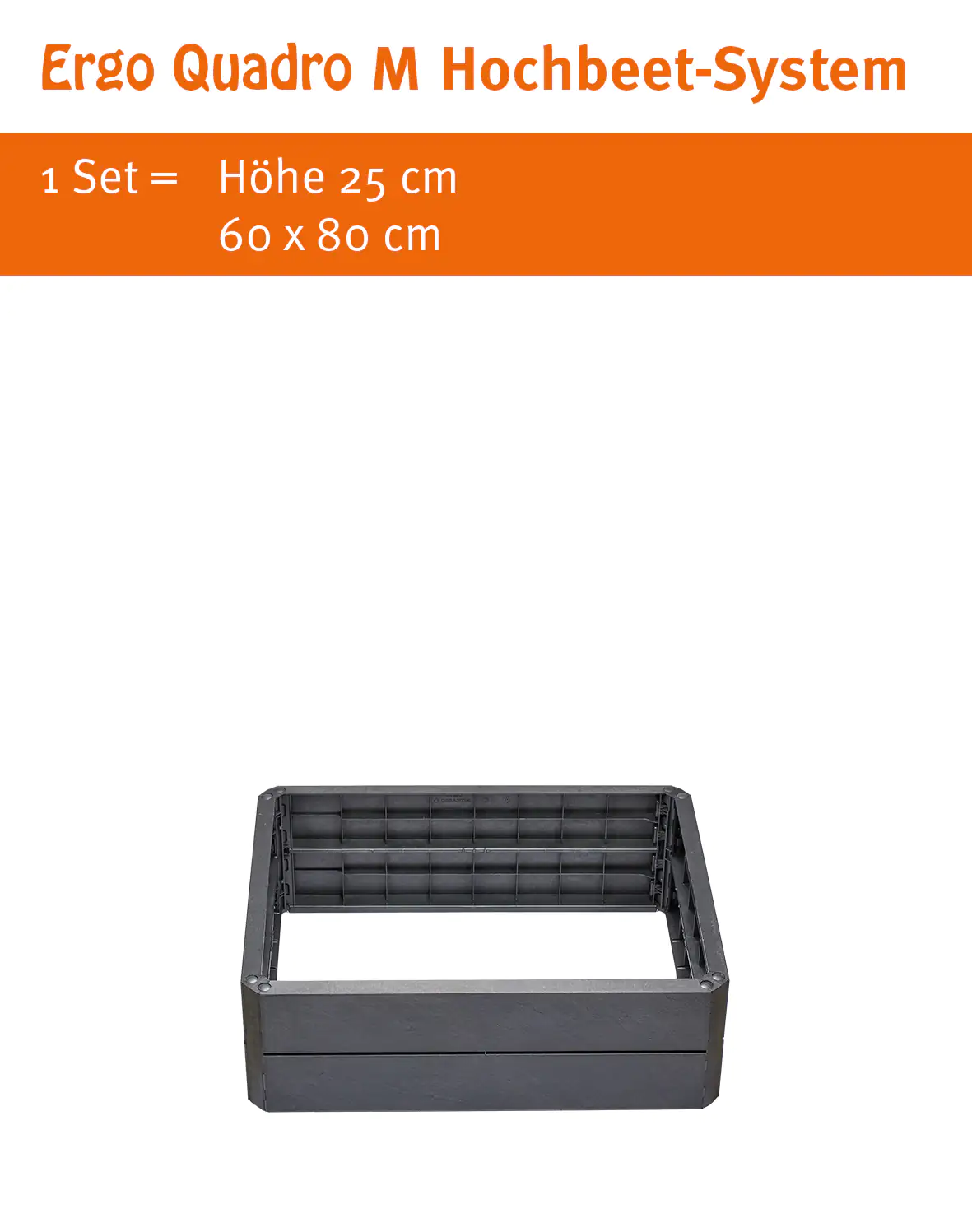 Garantia Hochbeet Ergo Quadro M 60 x 80 x 25 cm (L x B x H)
