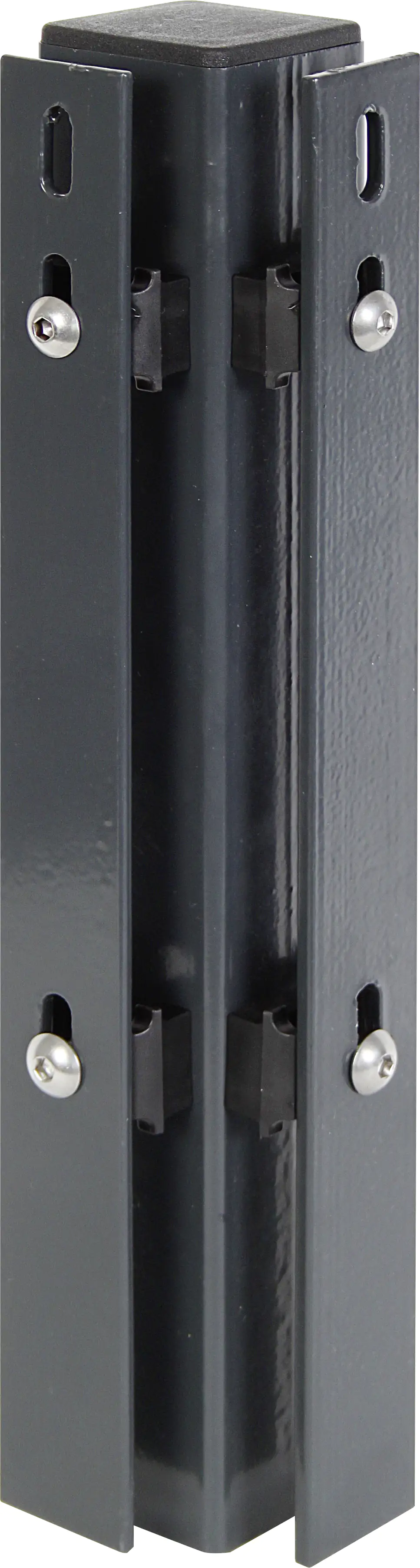 Alberts Eckpfosten mit Flacheisen 120 cm 60 x 60 mm anthrazit