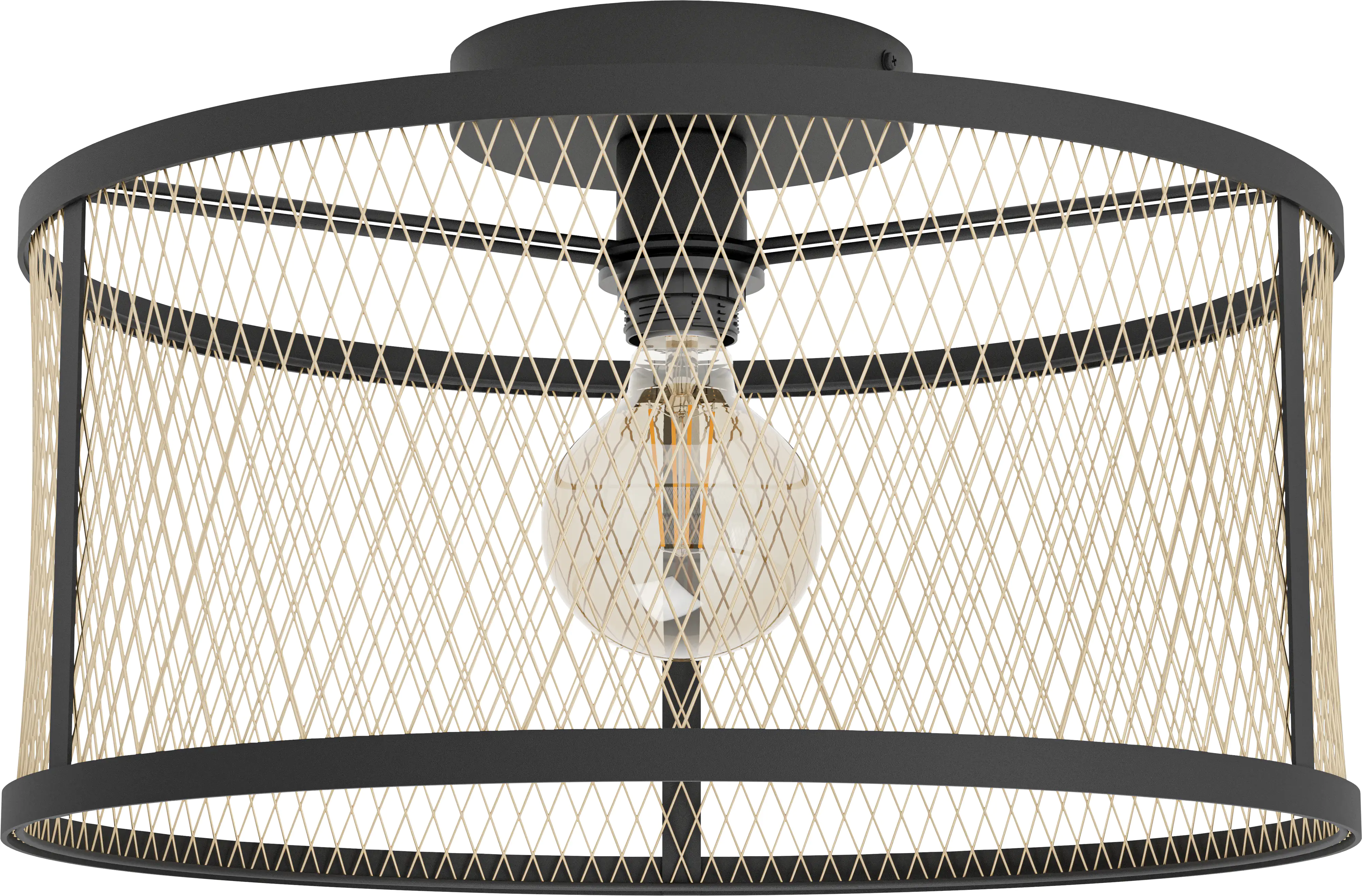 Eglo Deckenleuchte Dellow schwarz-messing Ø 45 cm