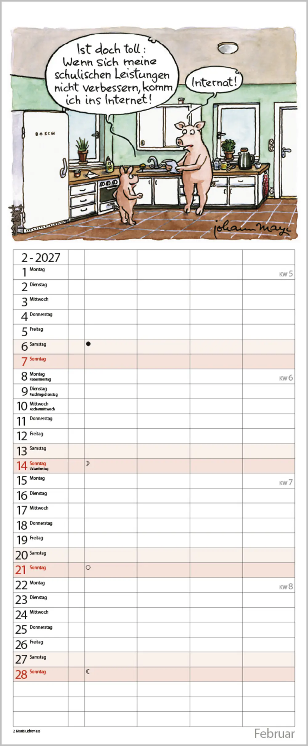 Korsch Kalender Tierisches Familienglück 2027