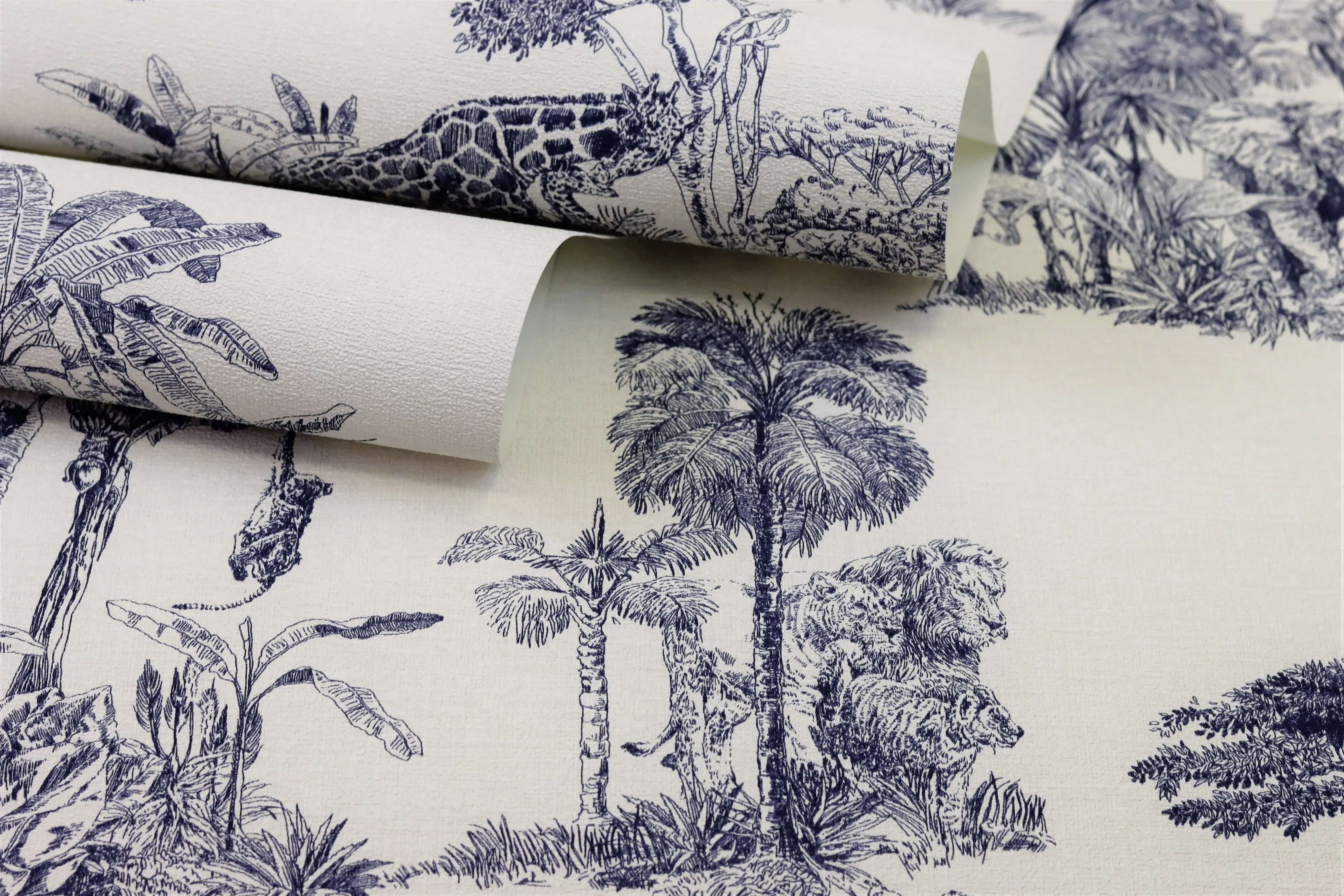 Rasch Vliestapete 555011 Blau-Indigo Muster & Motive 10,05 m x 0,53 m