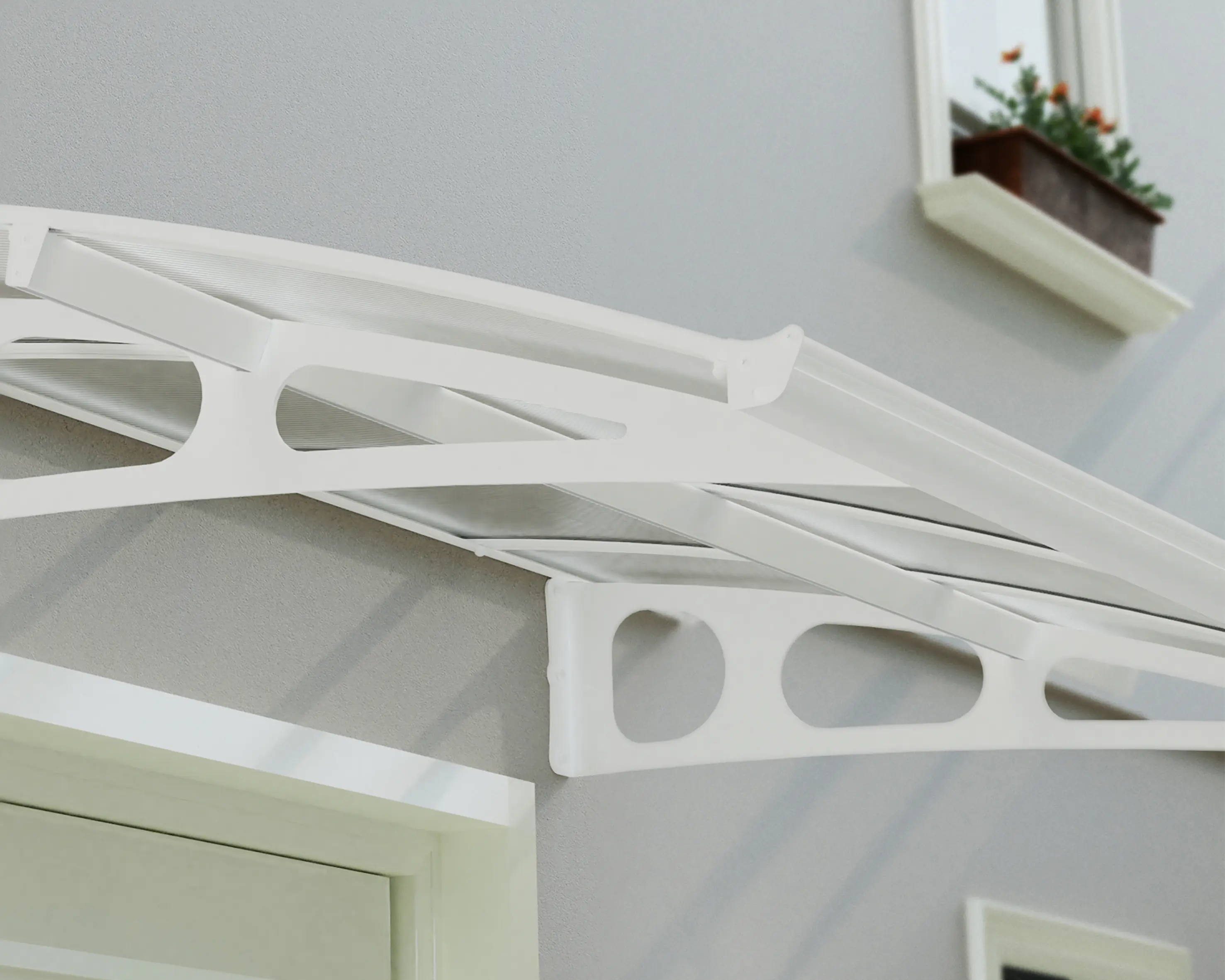 Canopia Vordach Bordeaux  670,5 x 139 cm weiß