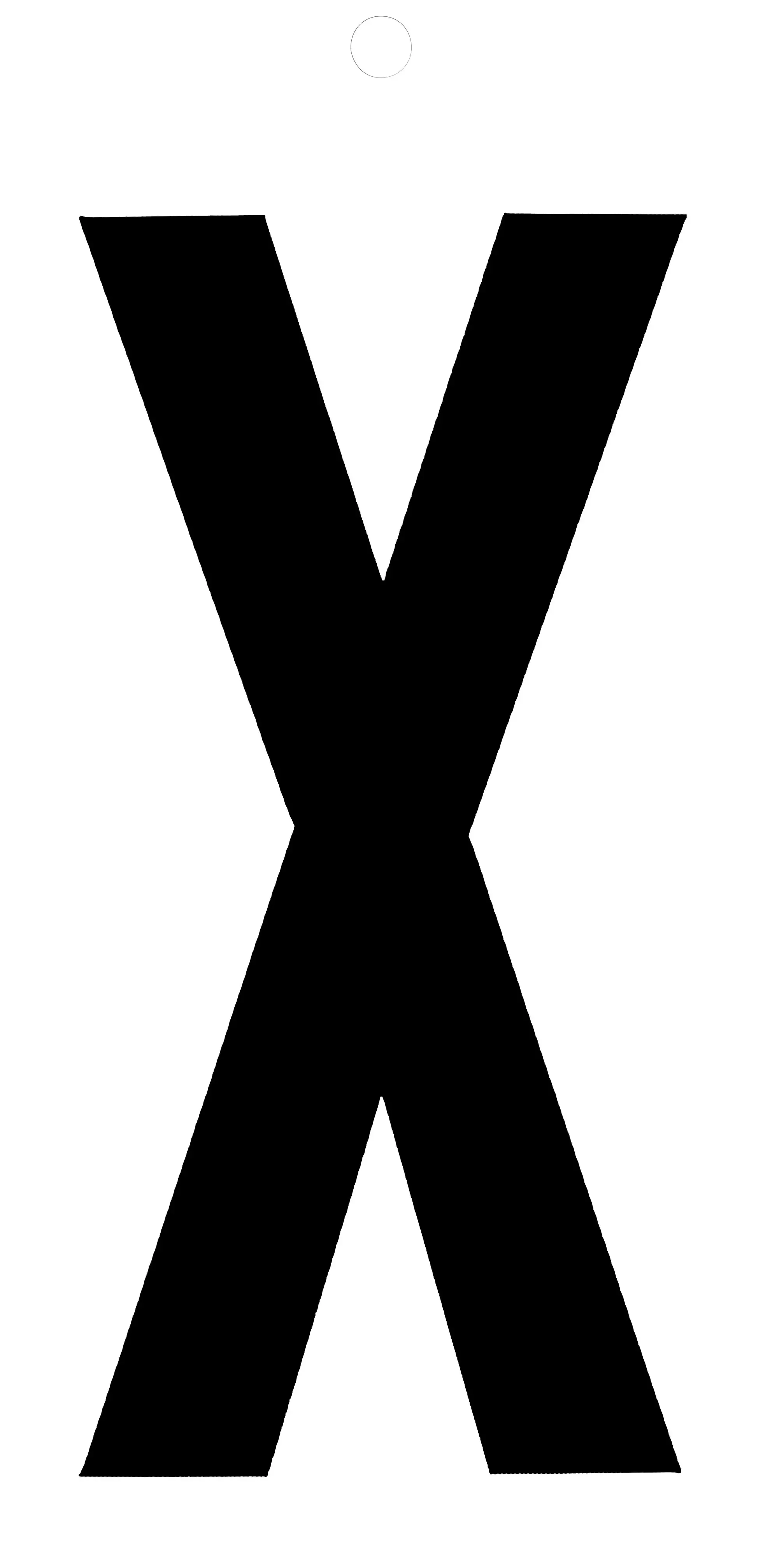 Conmetall Aufkleber Buchstabe X PVC 10 x 6 cm schwarz 