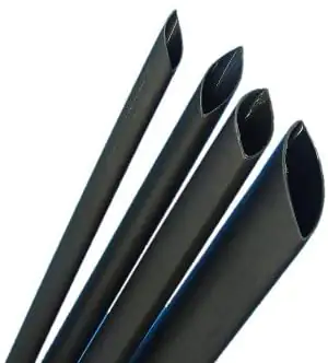 Schrumpfschlauch 9,5 - 4,8 mm Schrumpfrate 2:1, schwarz, 100 cm