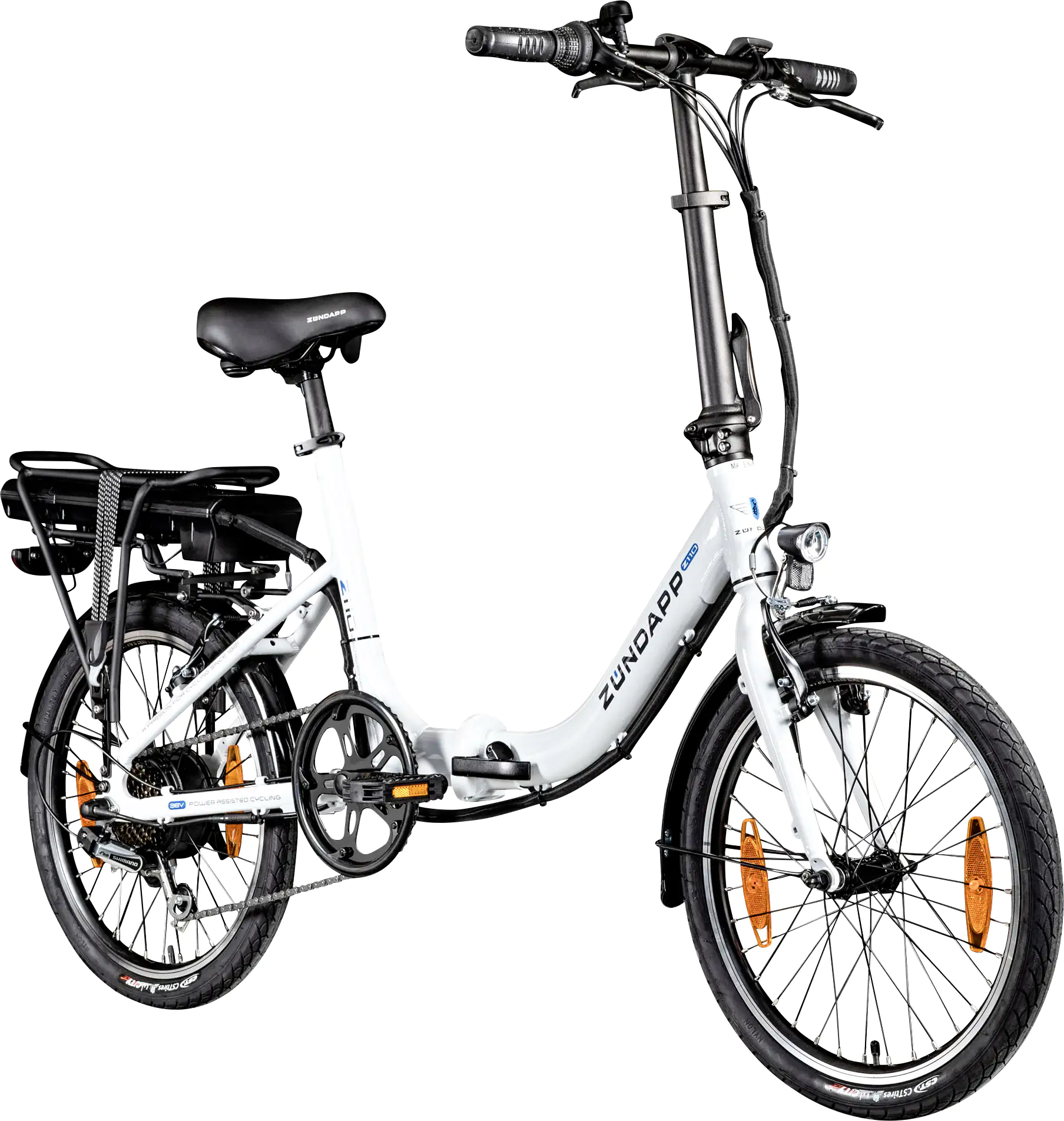 Zündapp E-Bike Faltrad Z110 20 Zoll RH 33cm 7-Gang 374,4 Wh weiß