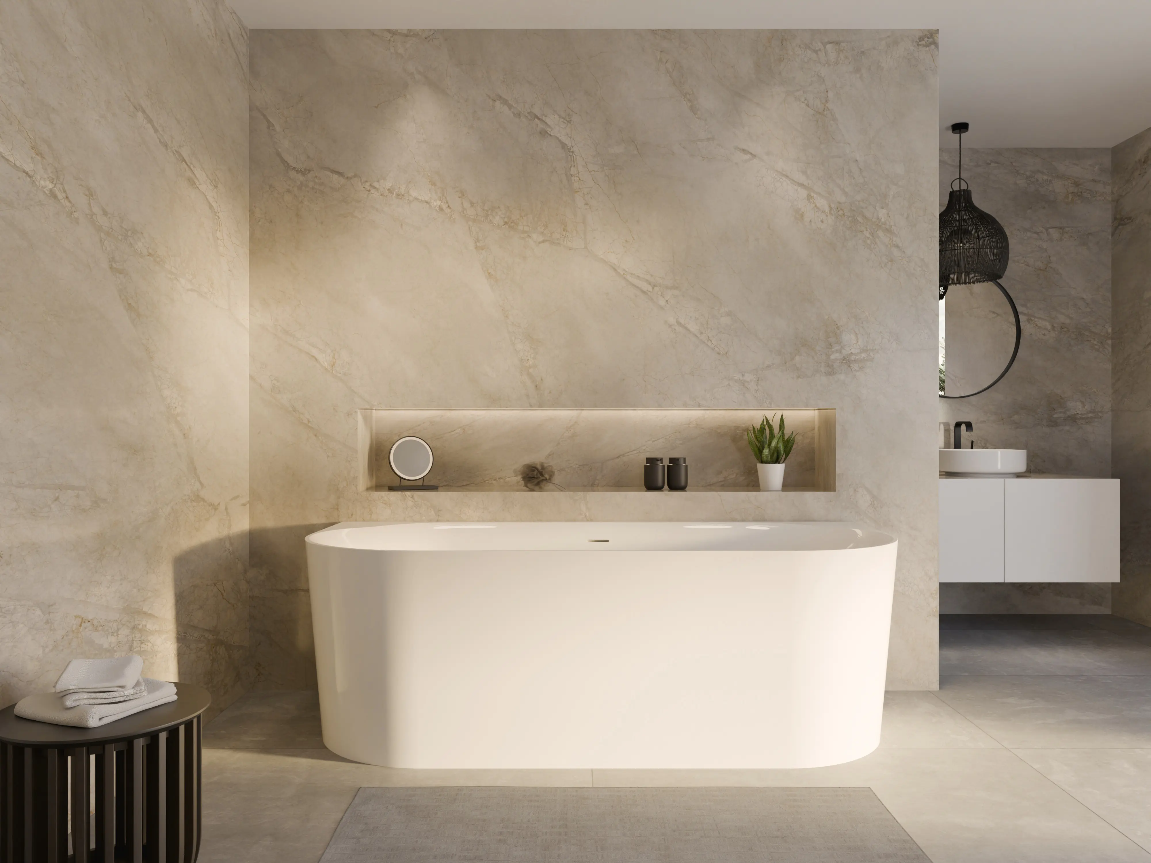 Ottofond Badewanne Mince 180 x 80 cm weiß