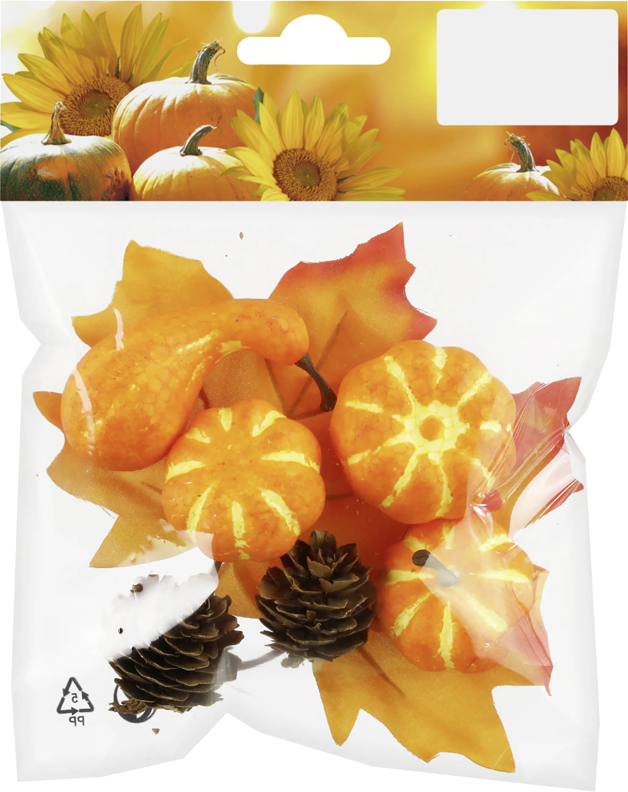 Deko-Bastelset Herbst orange schwarz 8-tlg