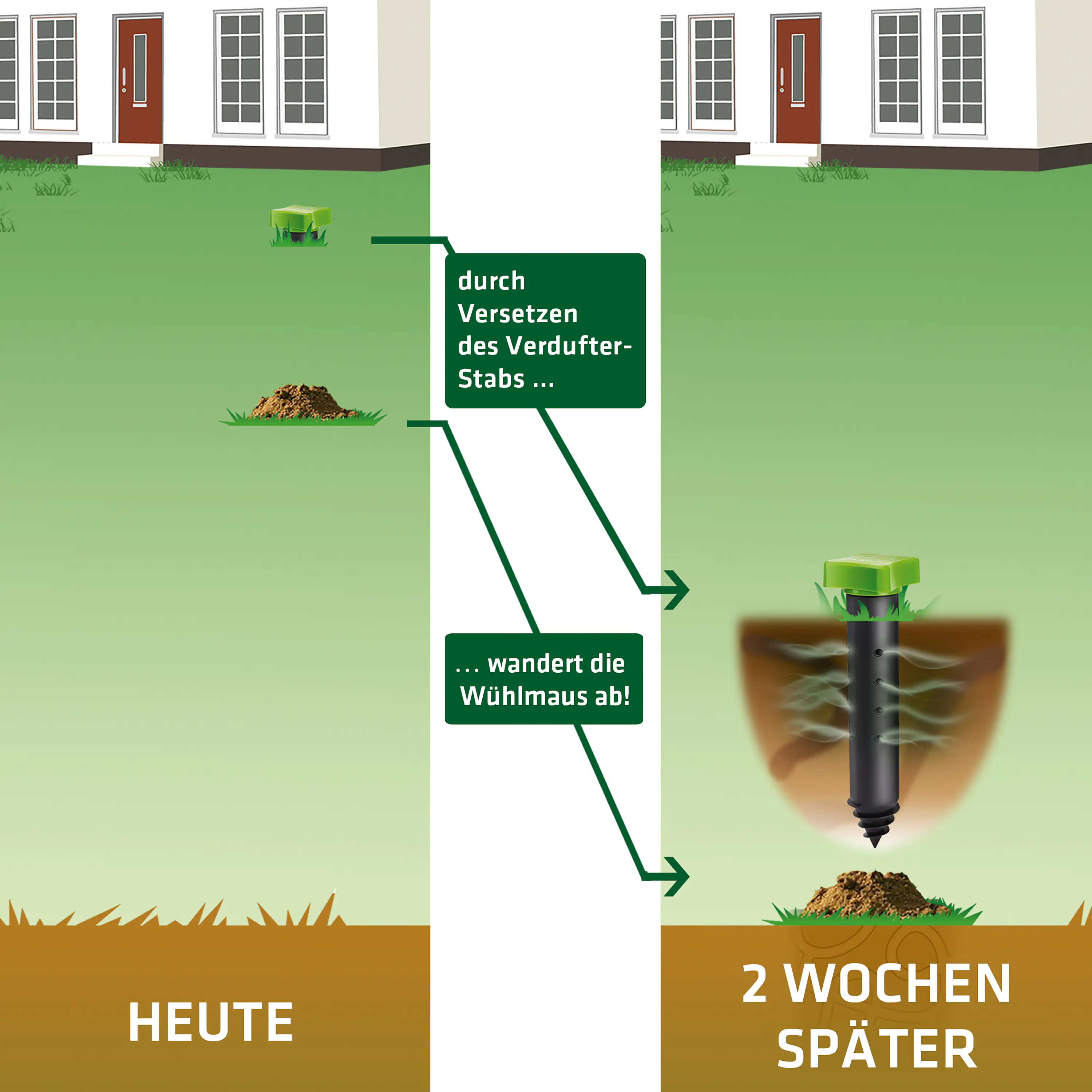 Gardigo Verdufterstab Wühlmaus Maulwurf-Schreck mit 15 Verdufterkugeln  Gardigo Verdufterstab Wühlmaus Maulwurf-Schreck mit 15 Verdufterkugeln