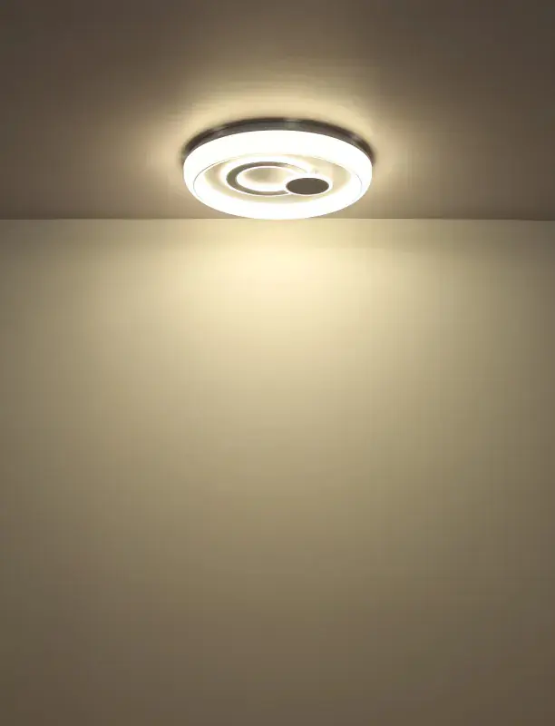 Globo Deckenleuchte Ruiz Ø 48 x 7,5 cm weiß matt warmweiß-kaltweiß