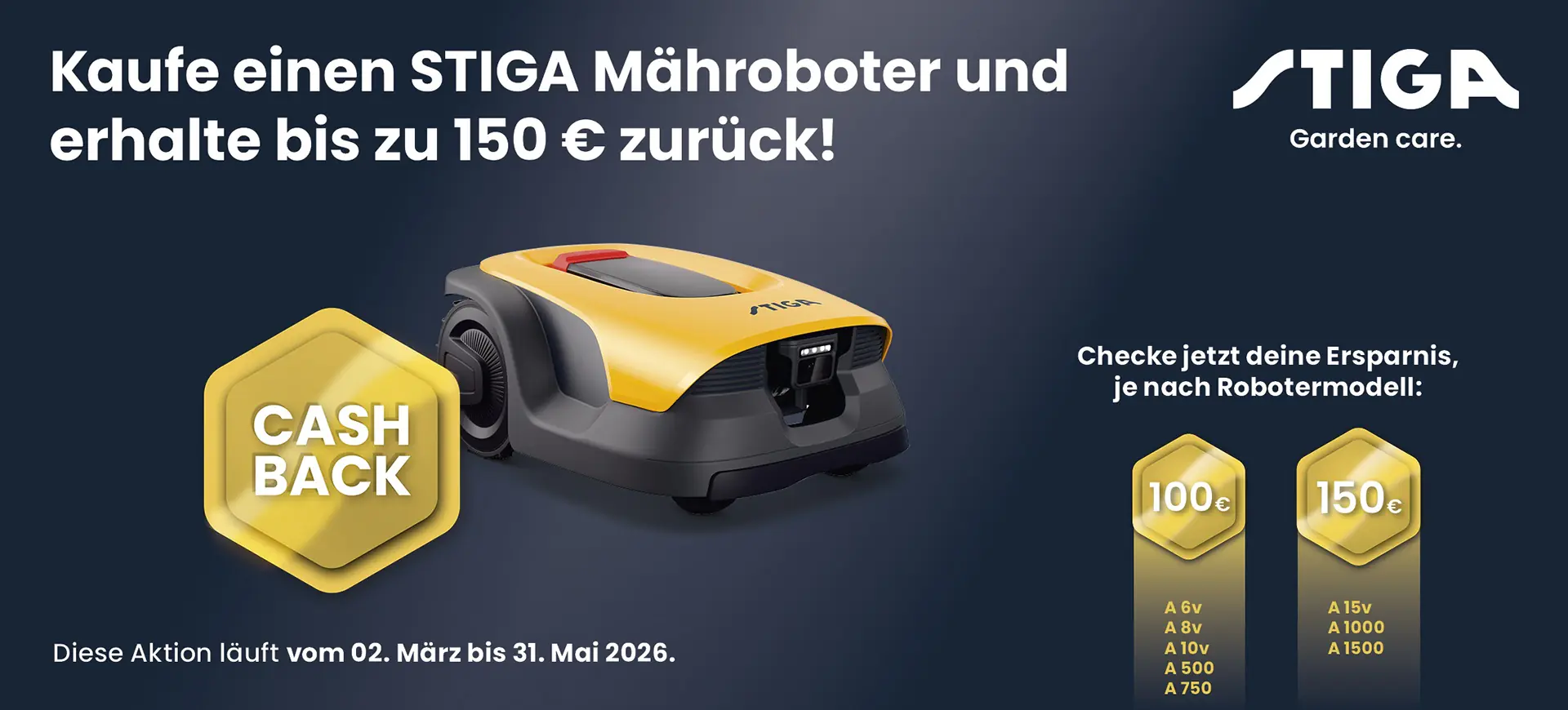 Stiga Mähroboter A 500 Aktionsset 18 cm Schnittbreite inkl. Garage