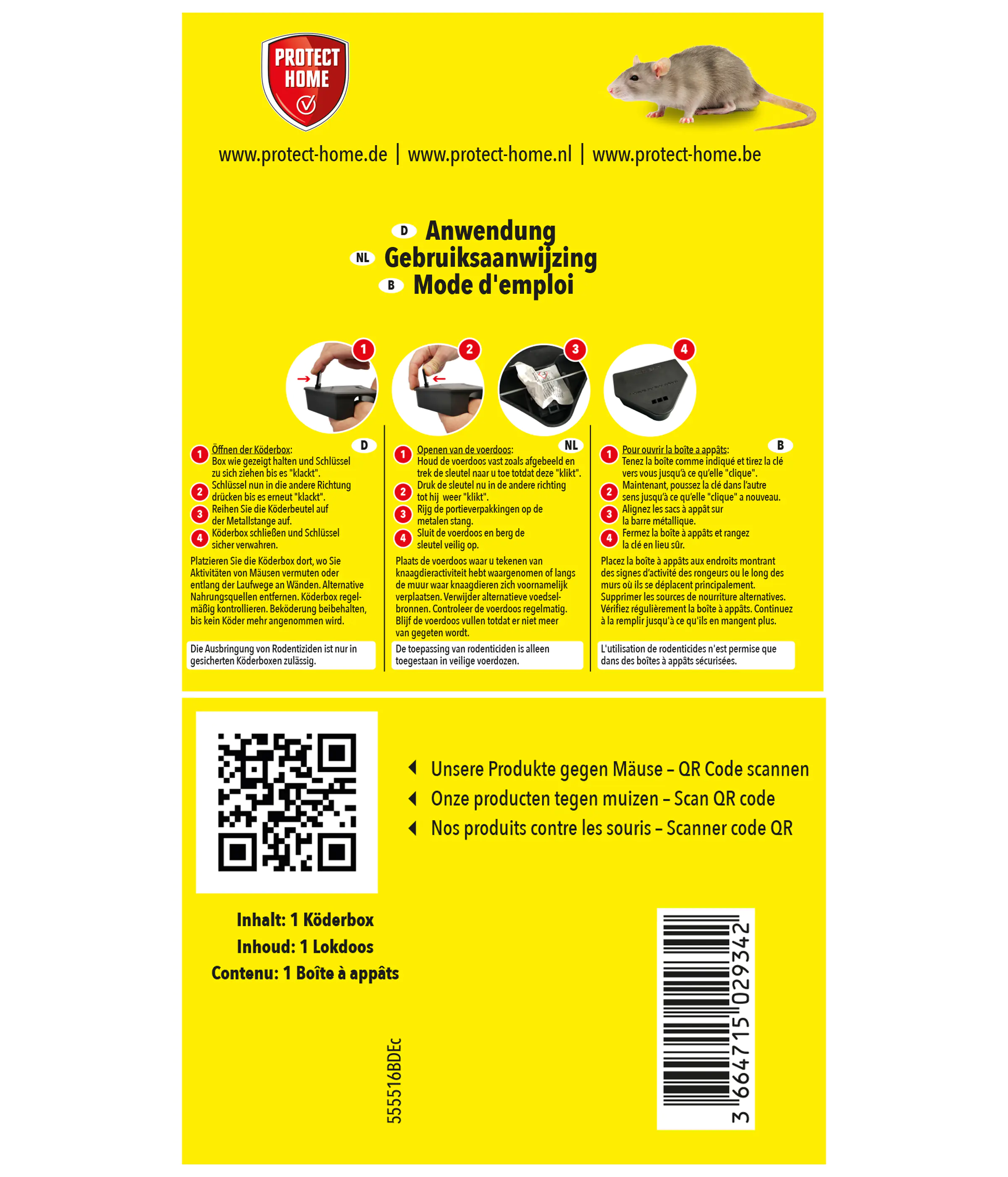Protect Home Mäuse Köderbox 1 Stück Protect Home Mäuse Köderbox 1 Stück