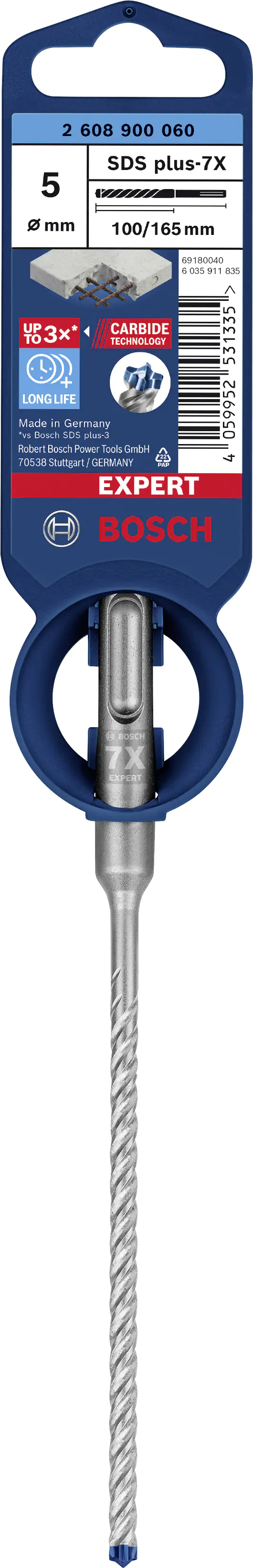 Bosch Expert SDS plus-7X Hammerbohrer Ø 5 mm Bosch Expert SDS plus-7X Hammerbohrer Ø 5 mm