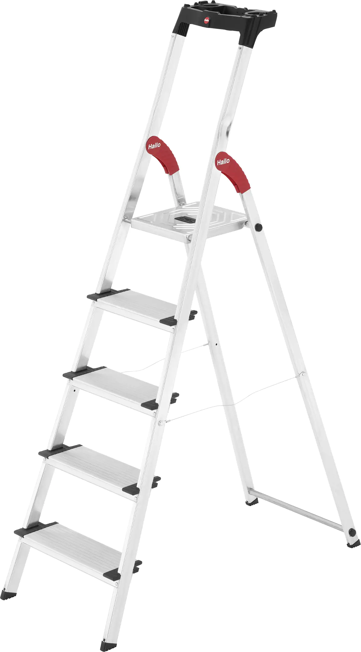 Hailo Sicherheitsleiter L80 Comfortline 5 Stufen, Arbeitshöhe max. 3,07 m Hailo Sicherheitsleiter L80 Comfortline 5 Stufen, Arbeitshöhe max. 3,07 m