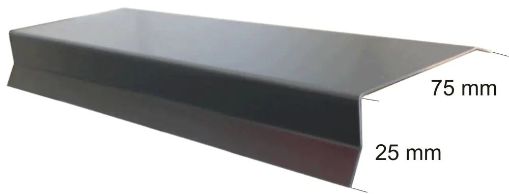 Sarei Stirnbrettprofil 1000 x 75 x 25 mm anthrazit