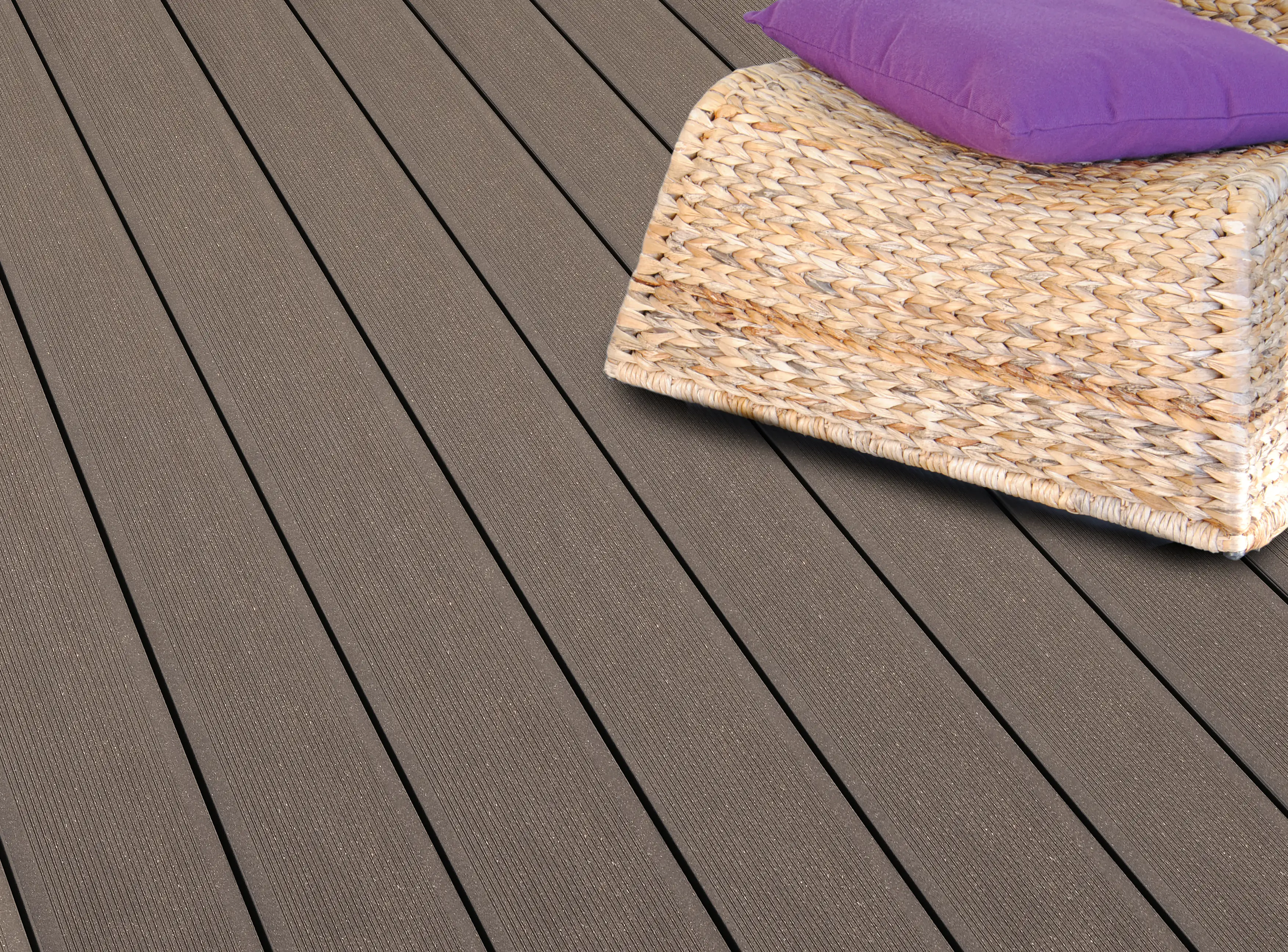 Kovalex Terrassendiele WPC Standard 14,5 x 2,6 cm schoko gebürstet Meterware Kovalex Terrassendiele WPC Standard 14,5 x 2,6 cm schoko gebürstet Meterware