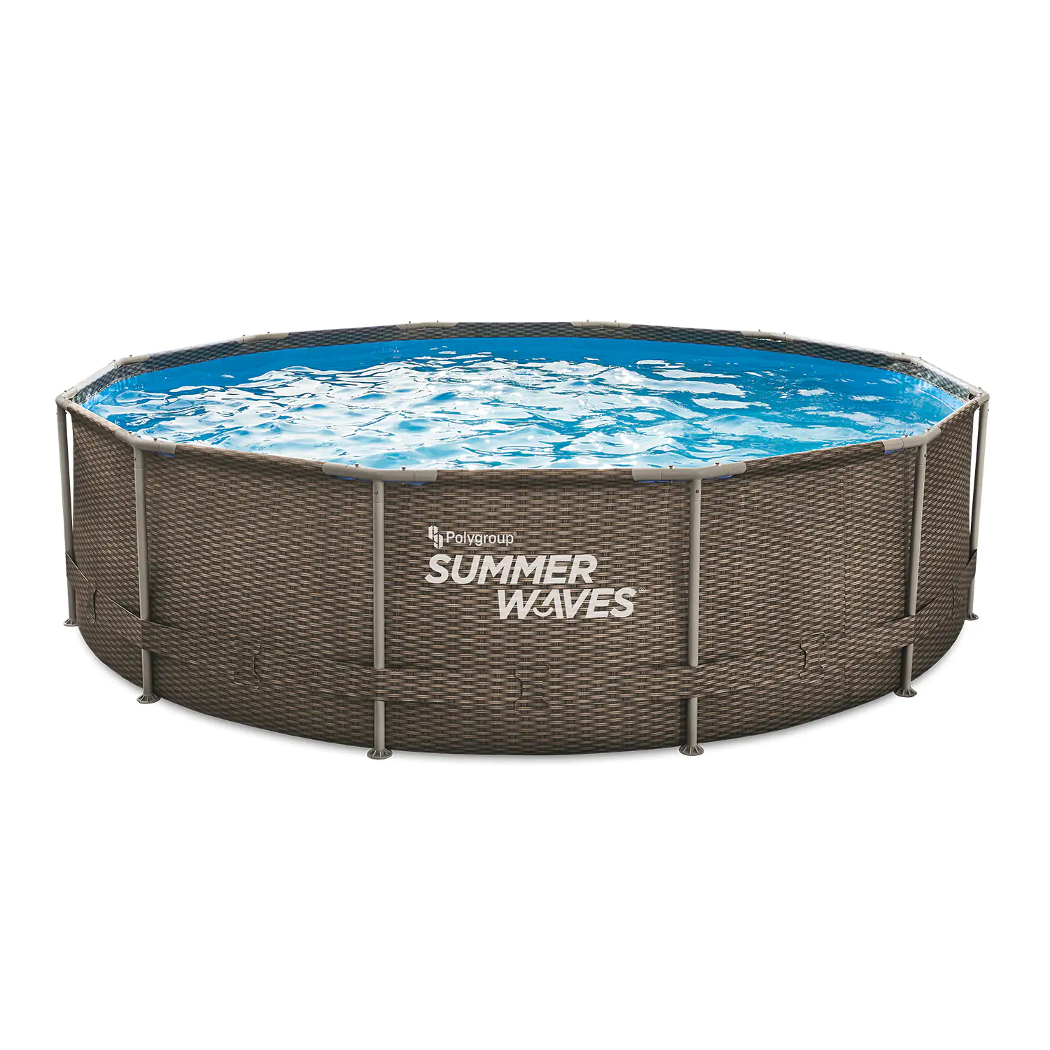 Summer Waves Frame Pool Dark Double Rattan Print Aktive 3,66 m x 91 cm