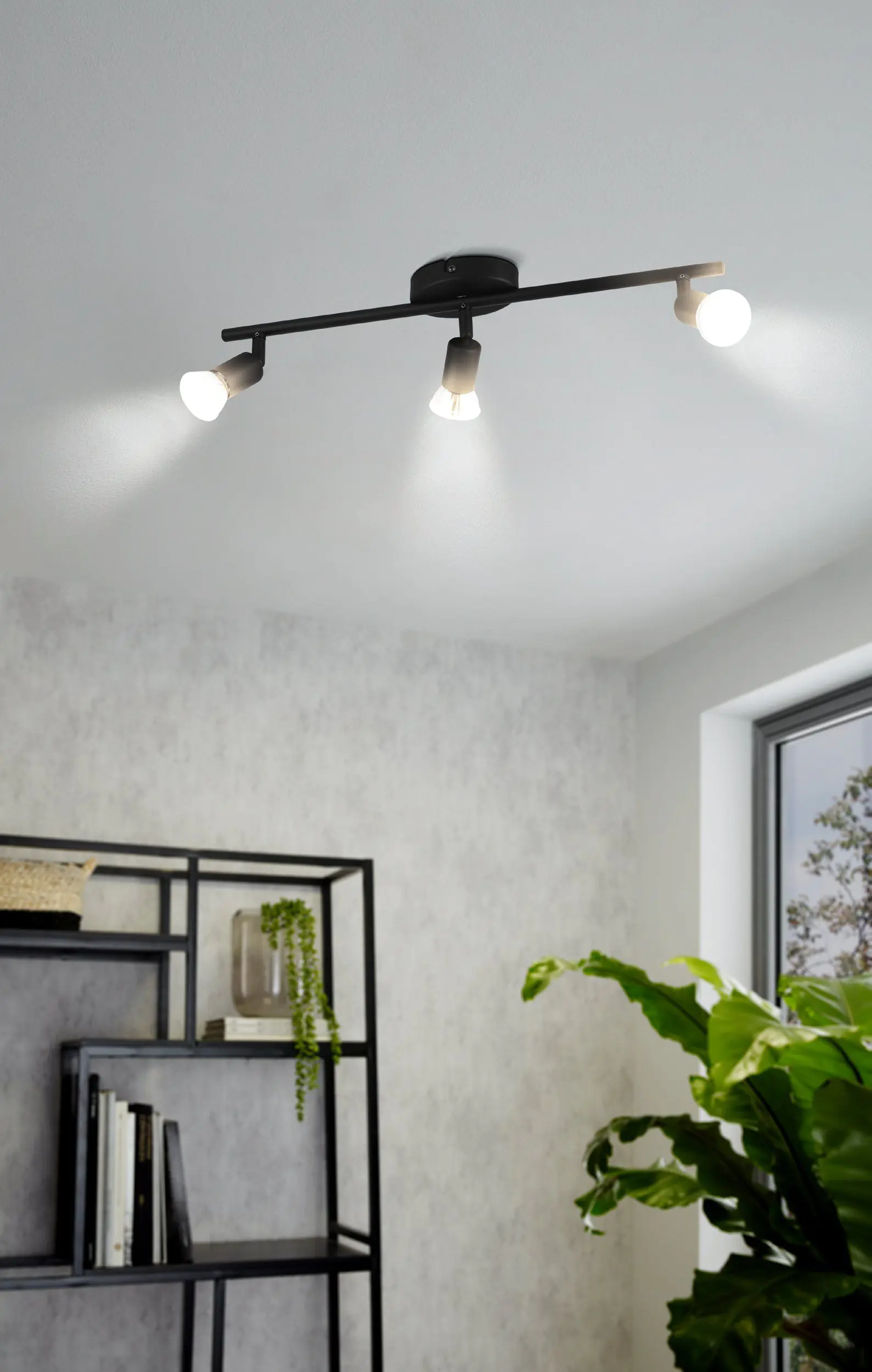 Eglo 3er LED Spot Buzz schwarz 48,5 x 6,5 cm GU10 Eglo 3er LED Spot Buzz schwarz 48,5 x 6,5 cm GU10