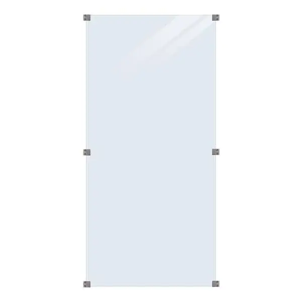 Plus Glaszaun 90 x 180 cm klares Glas gehärtetes 6 mm Glas Plus Glaszaun 90 x 180 cm klares Glas gehärtetes 6 mm Glas
