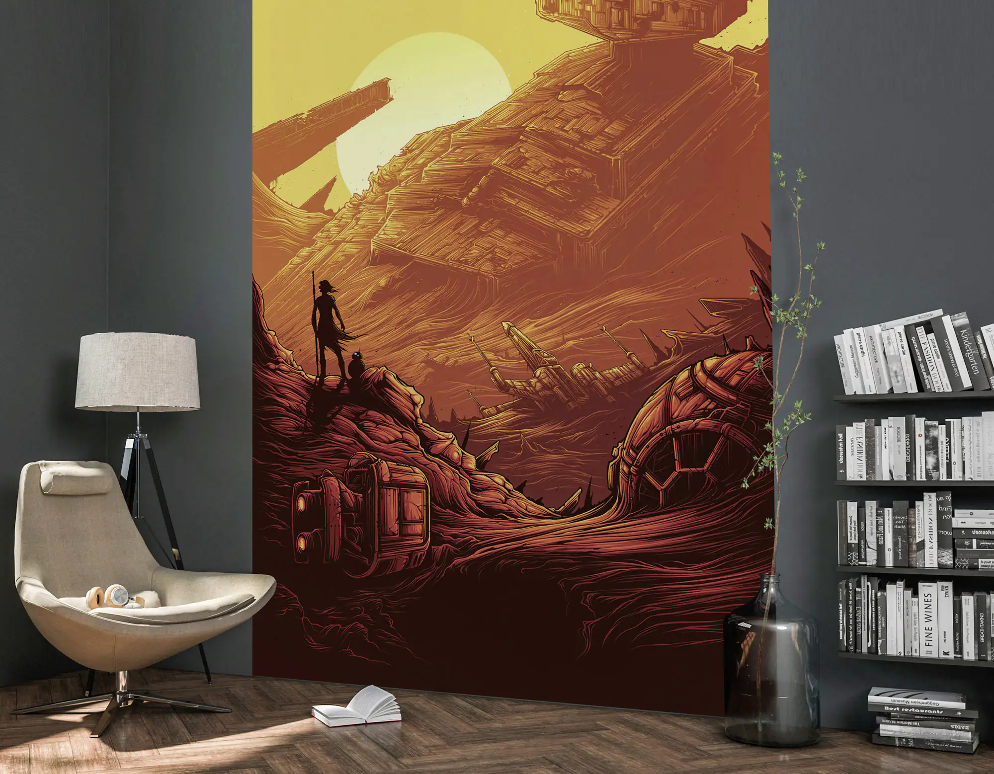 Komar Vlies Fototapete SW Jakku Star Destr 200 x 280 cm 