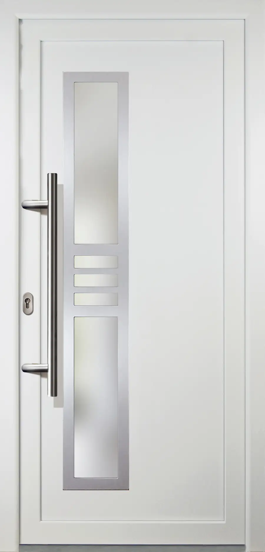 4060691156055 Meeth Haustür Signum Aluminium Modell 53 88 x 200 cm, DIN links, weiß