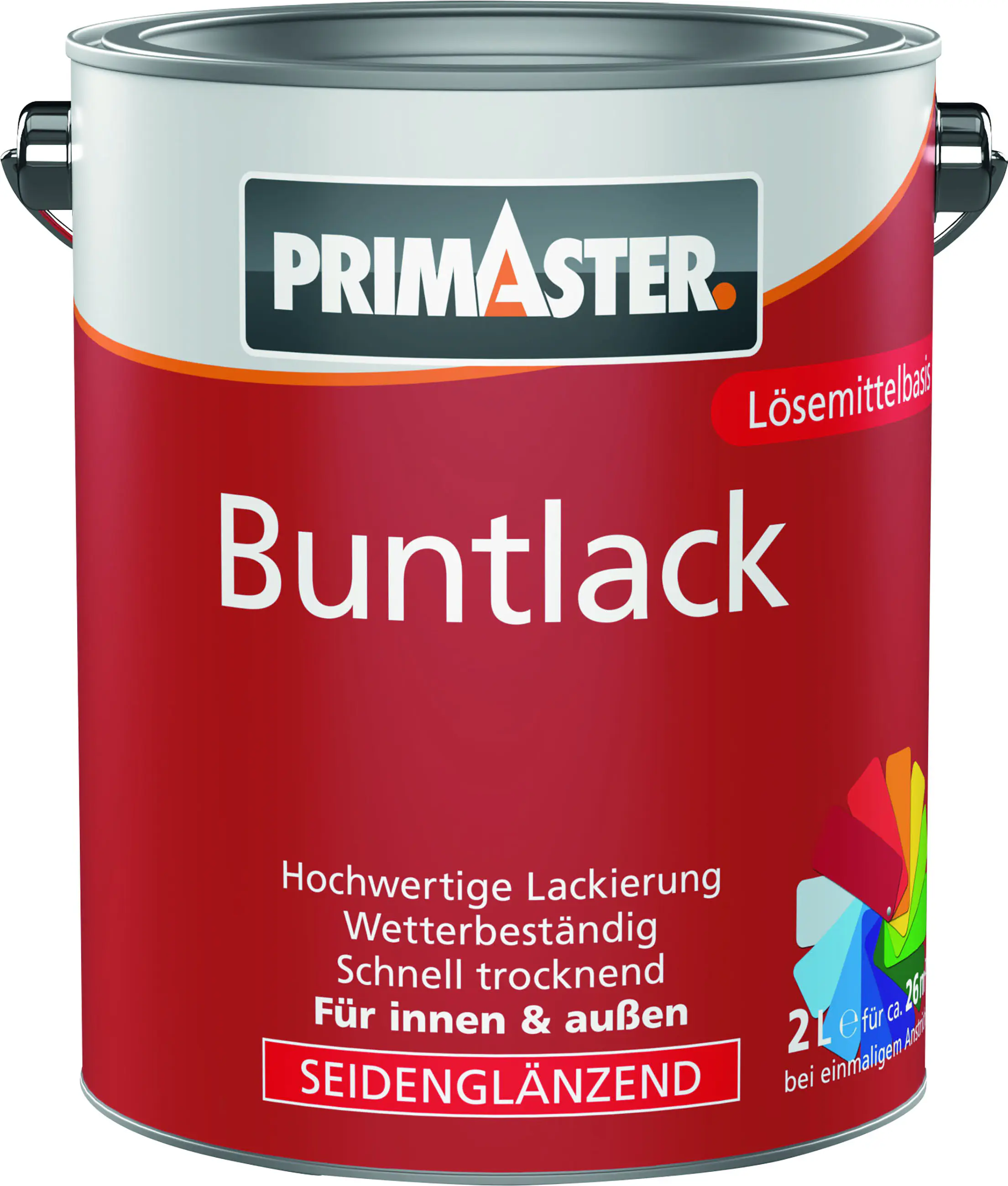Primaster Buntlack 2 L silbergrau seidenmatt 