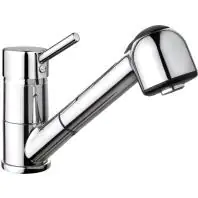 Cornat Küchenarmatur Dabar Niederdruck chrom mit herausziehbarer Brause