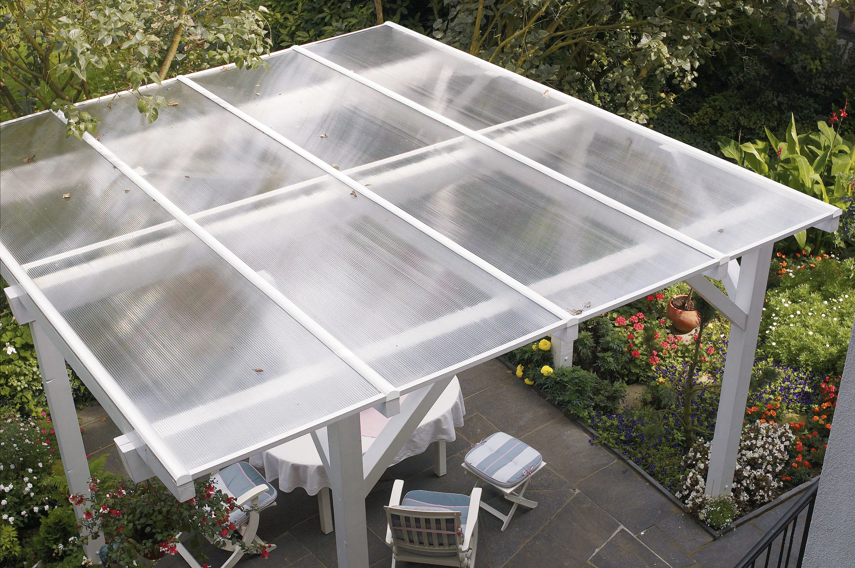 Gutta PC Hohlkammerplatte Gutta Polycarbonat-Doppelstegplatte 250 x 105 cm 10 mm klar