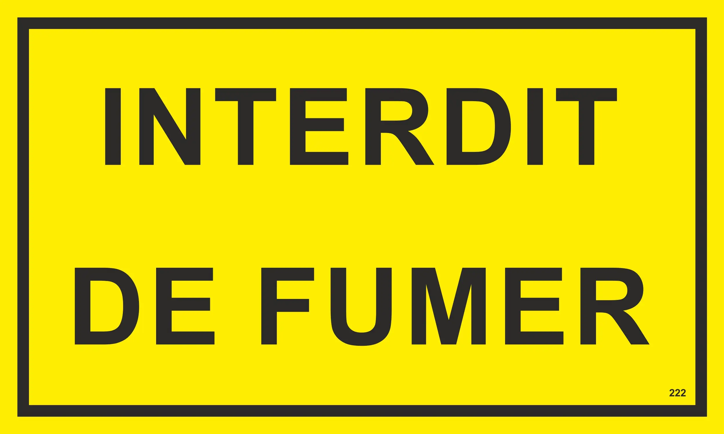 Hermann Schütz Schild Interdit de fumer 150x250mm
