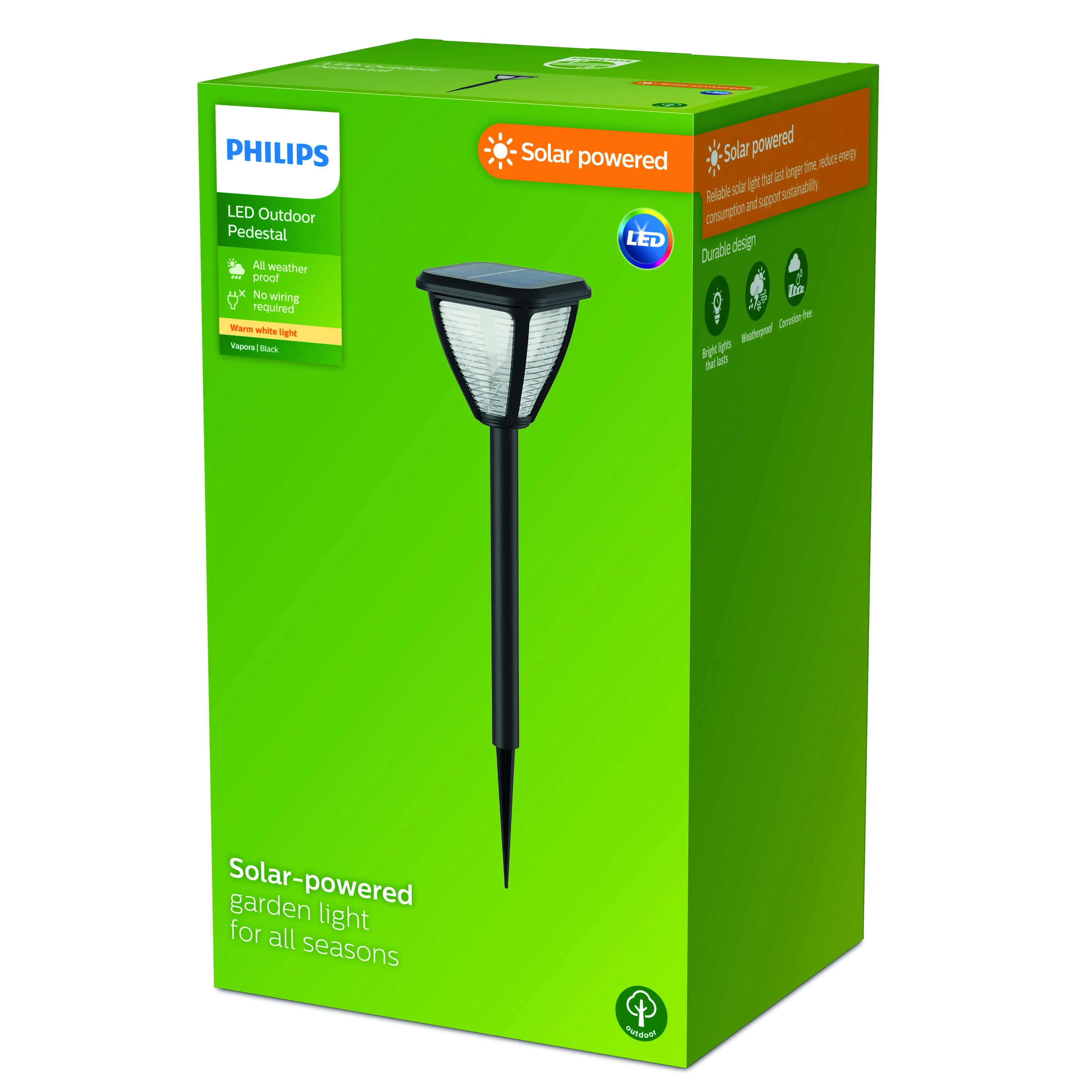 Solar Gehwegleuchte Vapora 28,4 x 16,4 x 13,7 cm schwarz