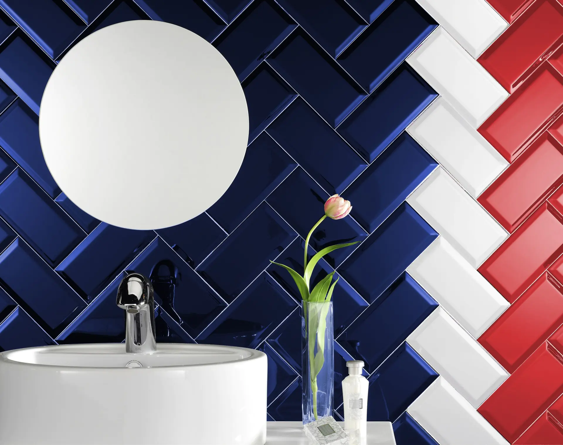 Wandfliese Metro 10 x 20 cm rot