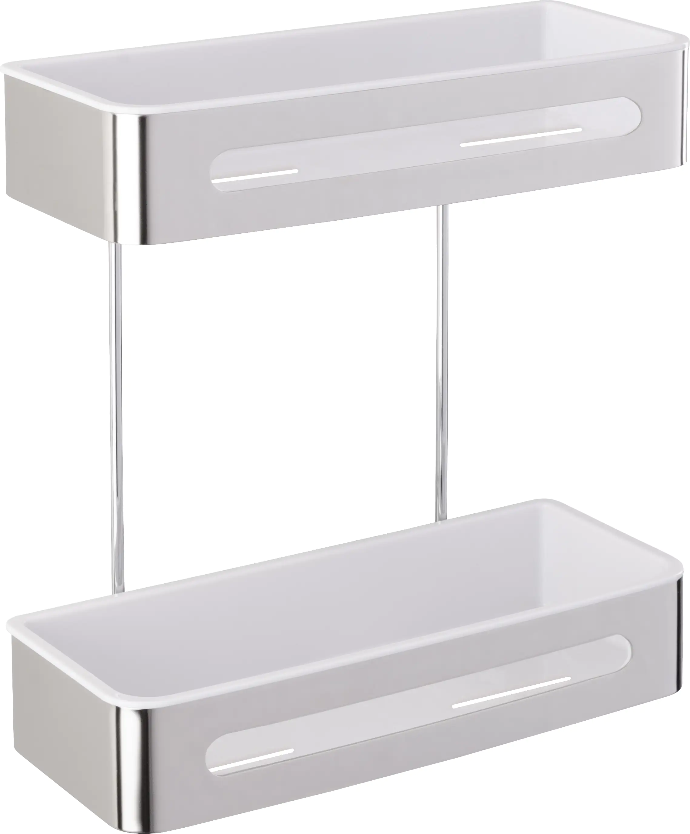 Wenko Wandregal Premium Plus Edelstahl, Kunststoff, silber glänzend Wenko Wandregal Premium Plus Edelstahl, Kunststoff, silber glänzend
