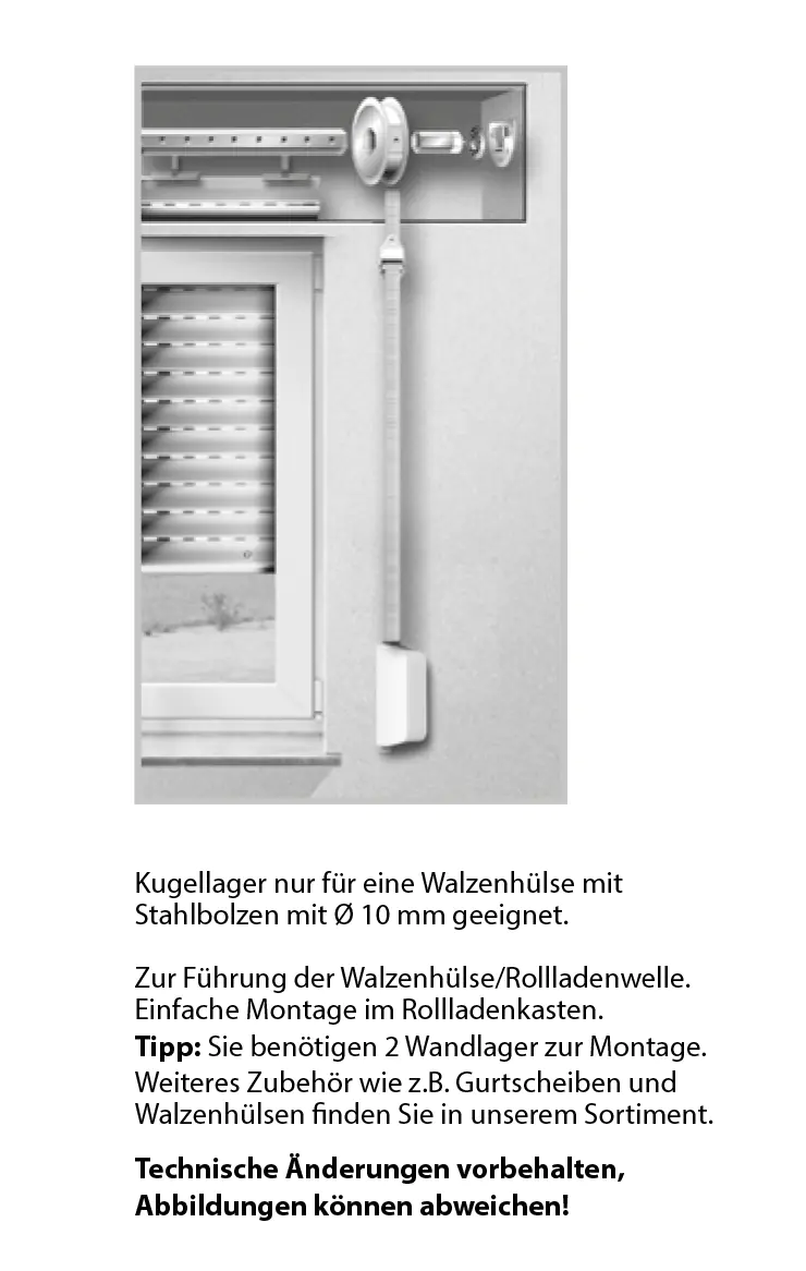 Schellenberg Wandlager Mini inkl. Lagerschale silber Schellenberg Wandlager Mini inkl. Lagerschale silber