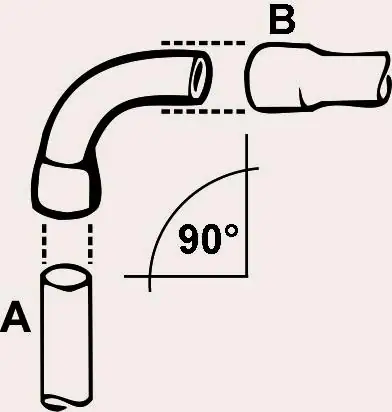 Cornat Bogen 90° / Ø 12 mm
