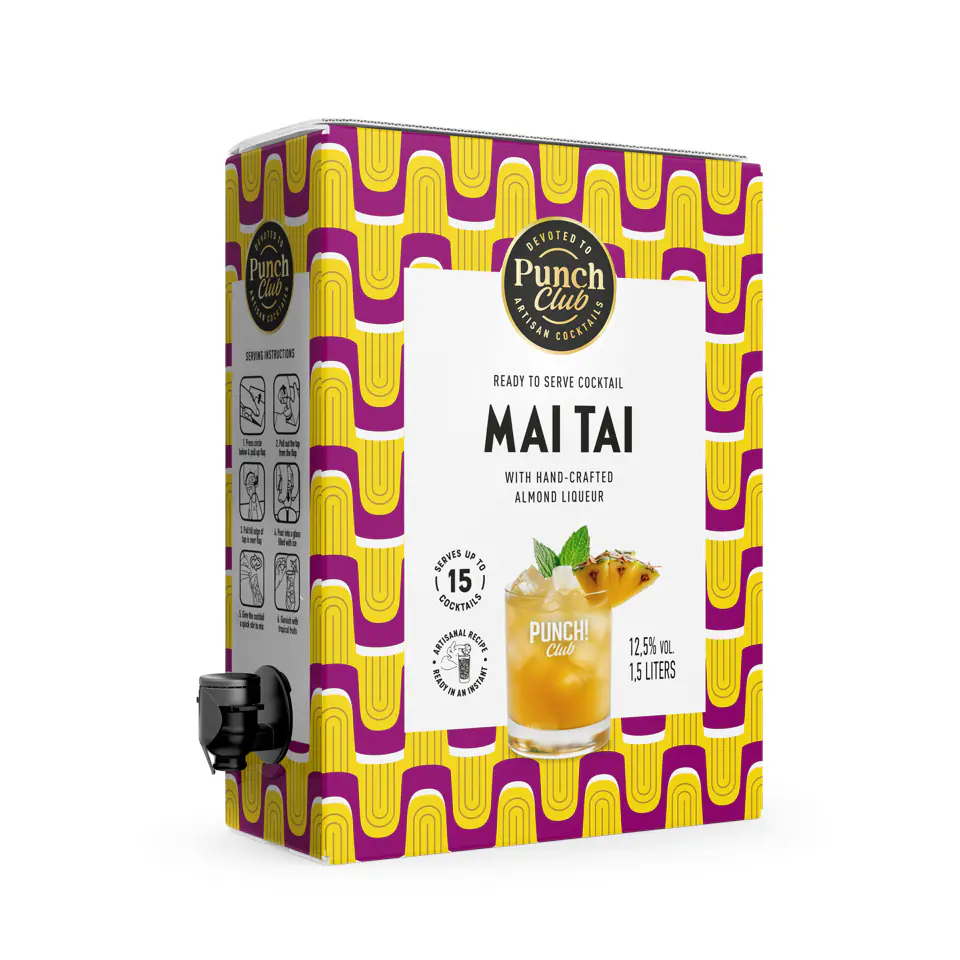 Punch Club Cocktail Mai Tai 1,5l mit Zapfhahn