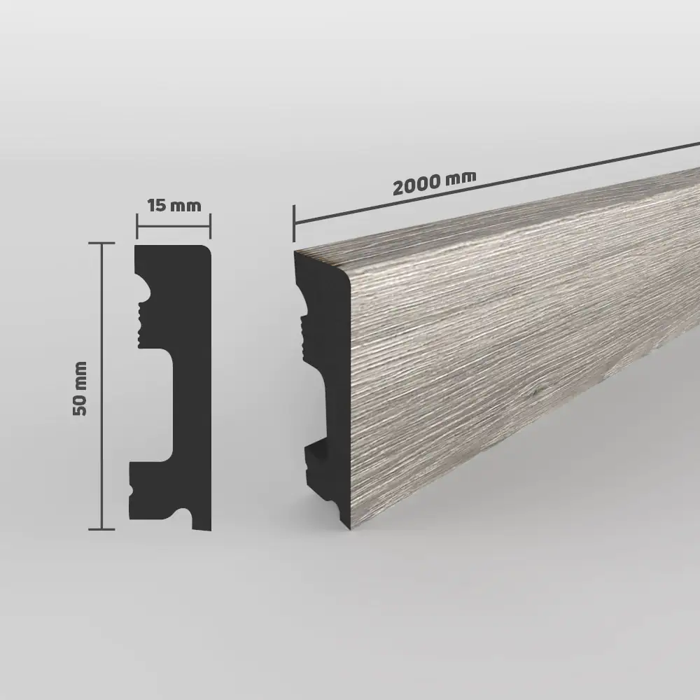 4002245705333 SELITSTYLE Sockelleiste FBL50 200 cm 50 x 15 mm 100% Wasserfest