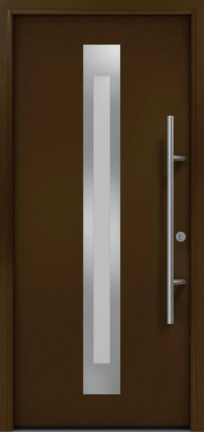 EcoStar Haustür ISOPRO Secur IPS 770S RC2 terrabraun 110 x 210 cm