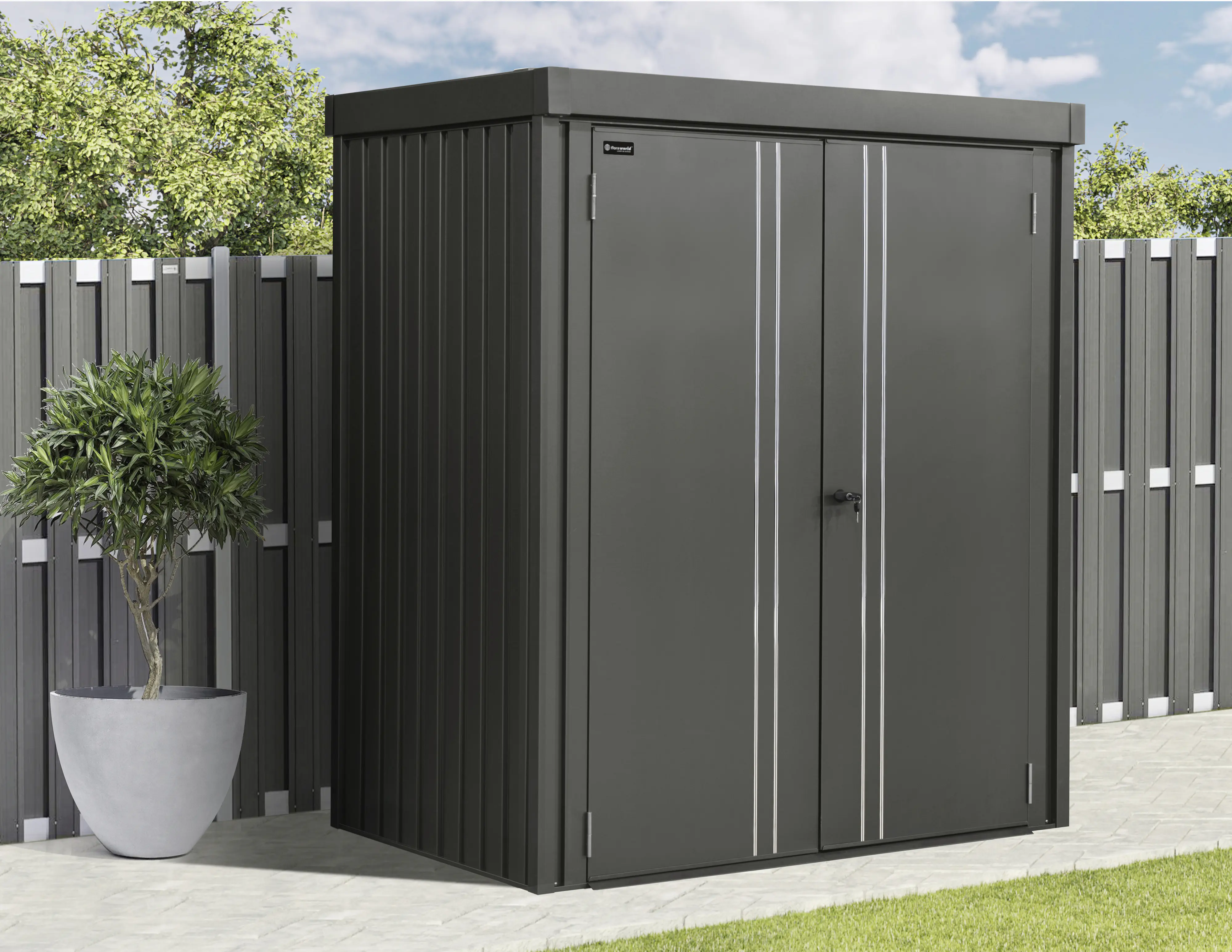 Floraworld Geräteschrank Premium 98 x 153 x 185 cm anthrazit