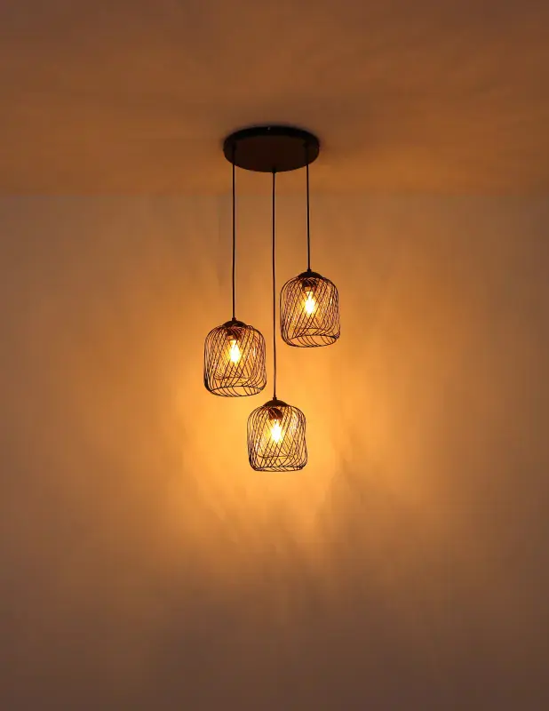 Globo Hängeleuchte Dichti 39,4 x 150 cm Ø x H schwarz matt