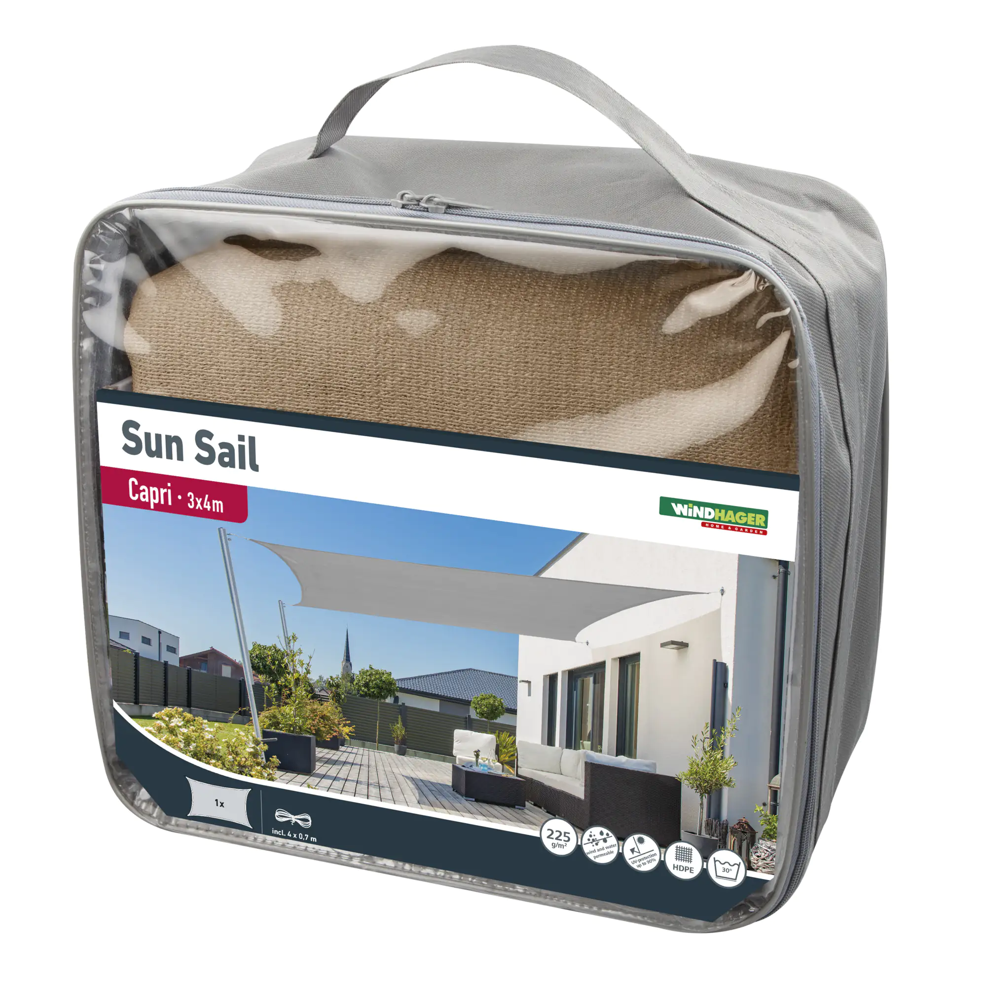 Windhager Sonnensegel Capri reed 3 x 4 m