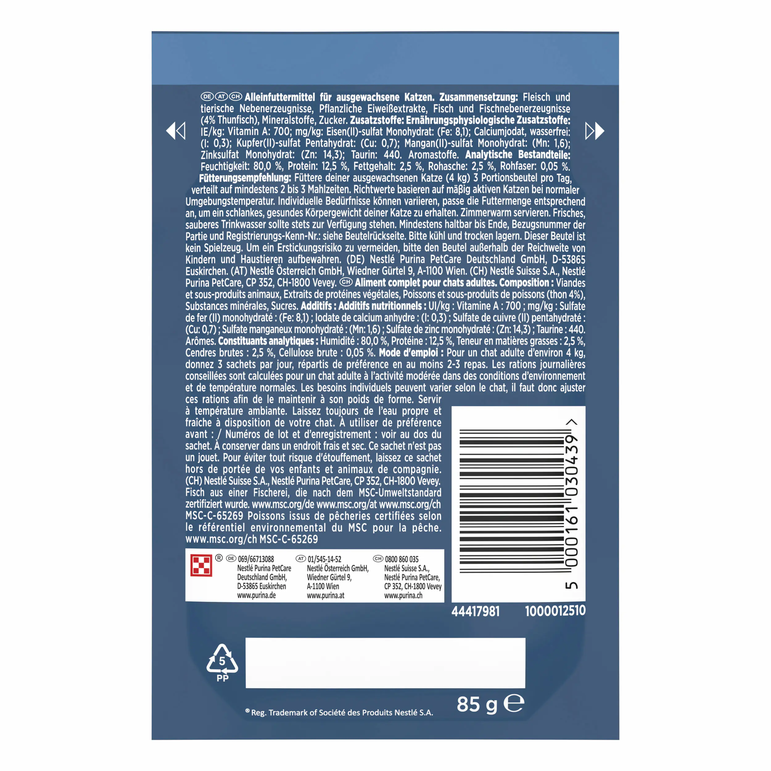 Gourmet Perle Erlesene Streifen mit Thunfisch 85 g
