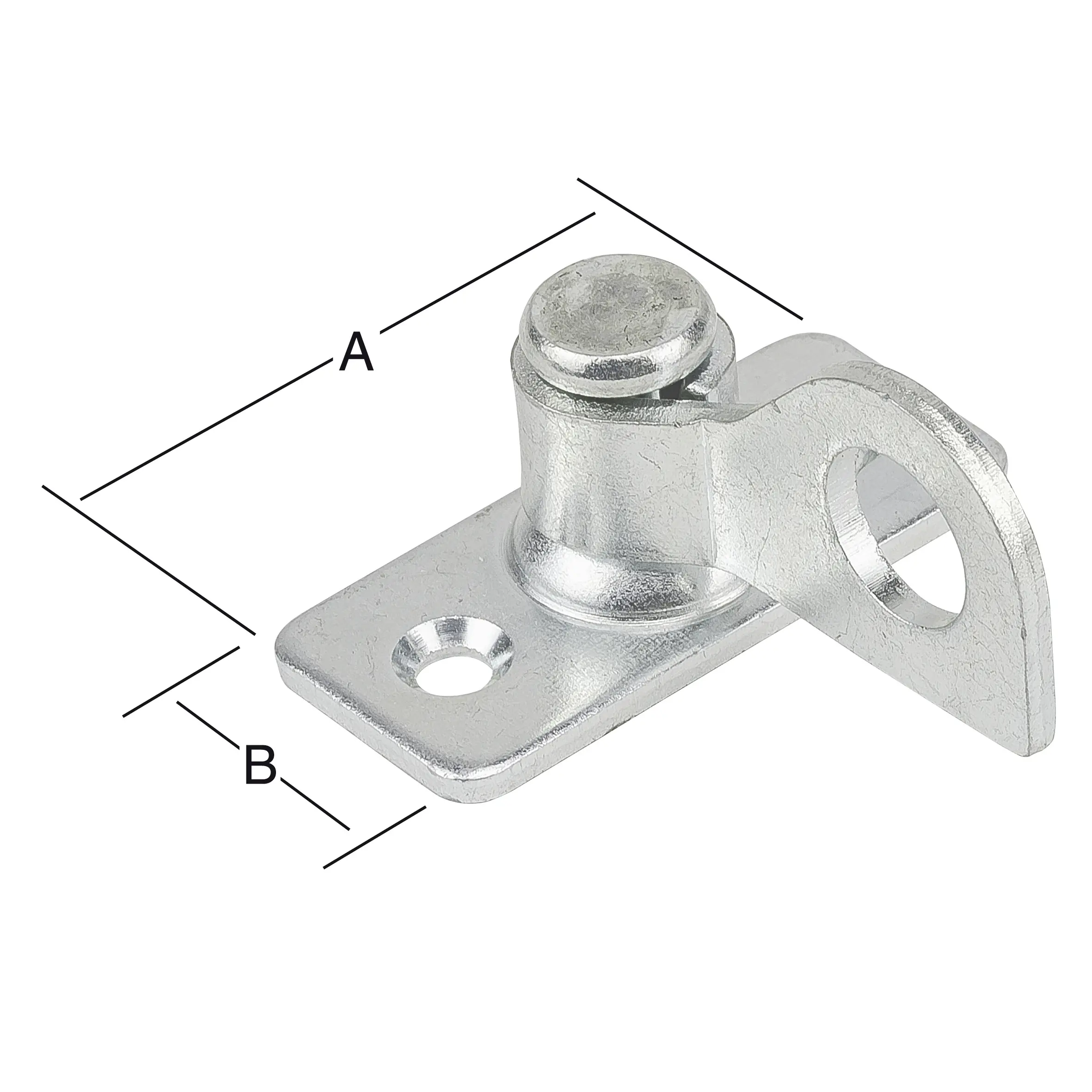 Vormann Vorreiber auf Platte verzinkt 45 x 20 mm
