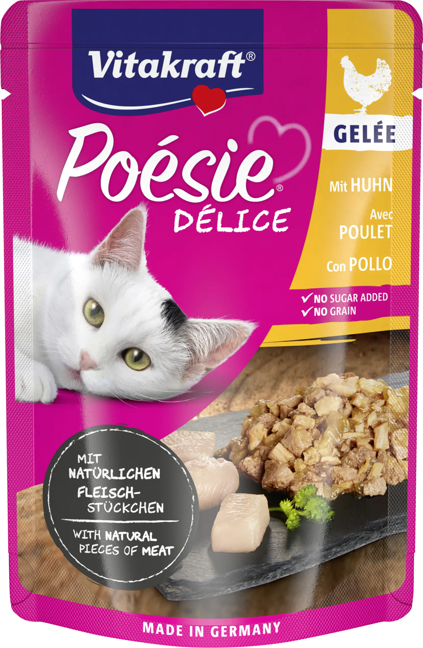 Vitakraft Poésie Katzenfutter Délice Gelée Huhn 85 g Vitakraft Poésie Katzenfutter Délice Gelée Huhn 85 g