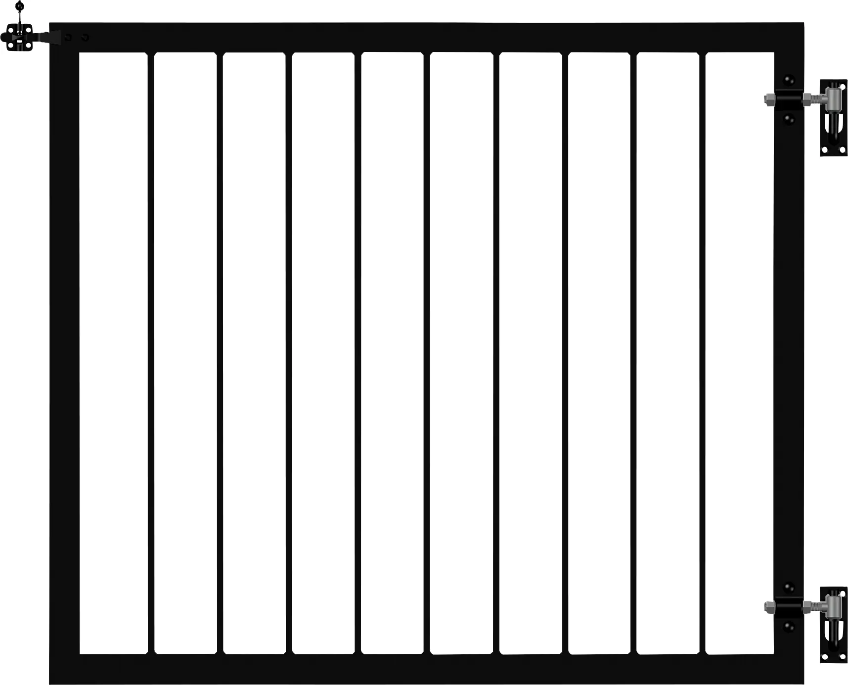 Plus Einzeltor Basic Stahl 100 × 85 cm schwarz Plus Einzeltor Basic Stahl 100 × 85 cm schwarz