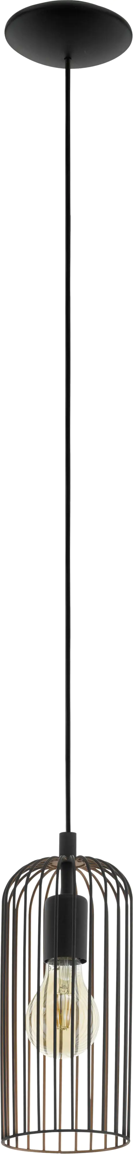 Eglo Pendelleuchte Roccamena schwarz-kupfer Ø 13 cm E27 Eglo Pendelleuchte Roccamena schwarz-kupfer Ø 13 cm E27