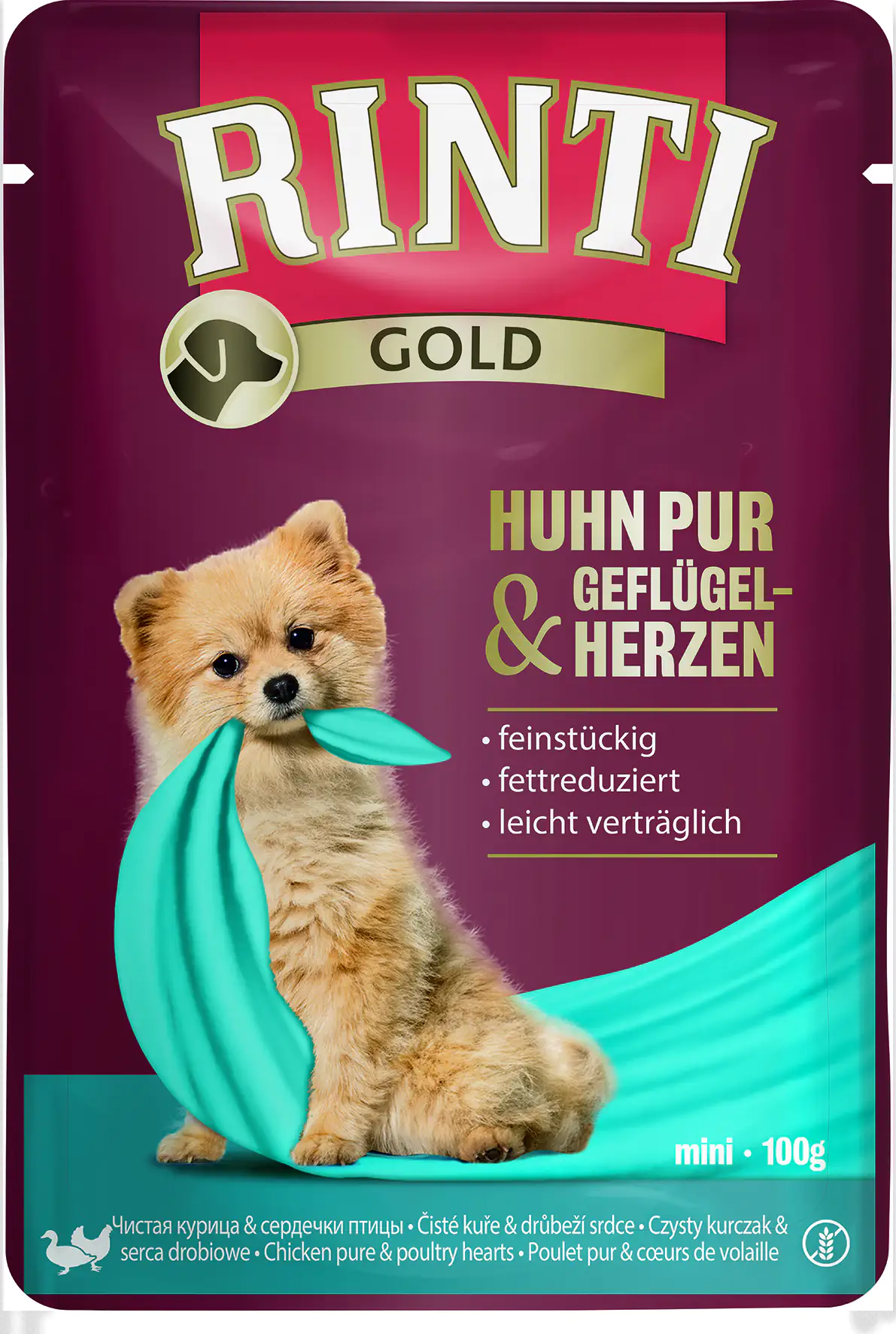 Rinti Gold Hundenassfutter Adult 100 g Huhn Pur & Geflügel