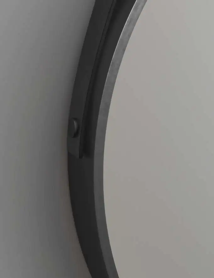 DSK Design Spiegel Black Primavera Ø55 cm, außen schwarz und innen gold