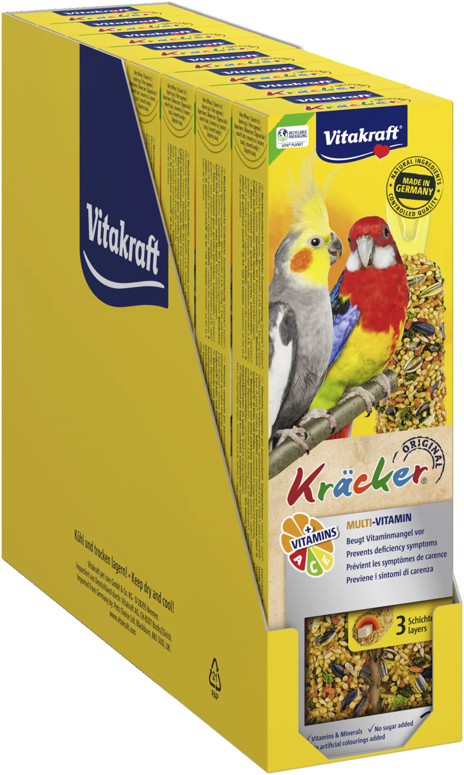 Vitakraft Kräcker für Großsittiche Multivitamin 8 x 2 Stück