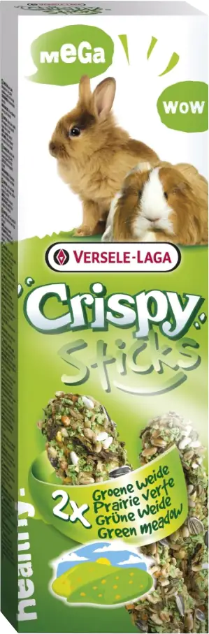 Crispy Mega Sticks Kaninchen-Meerschweinchen Grüne Weide 2 Stück 140 g