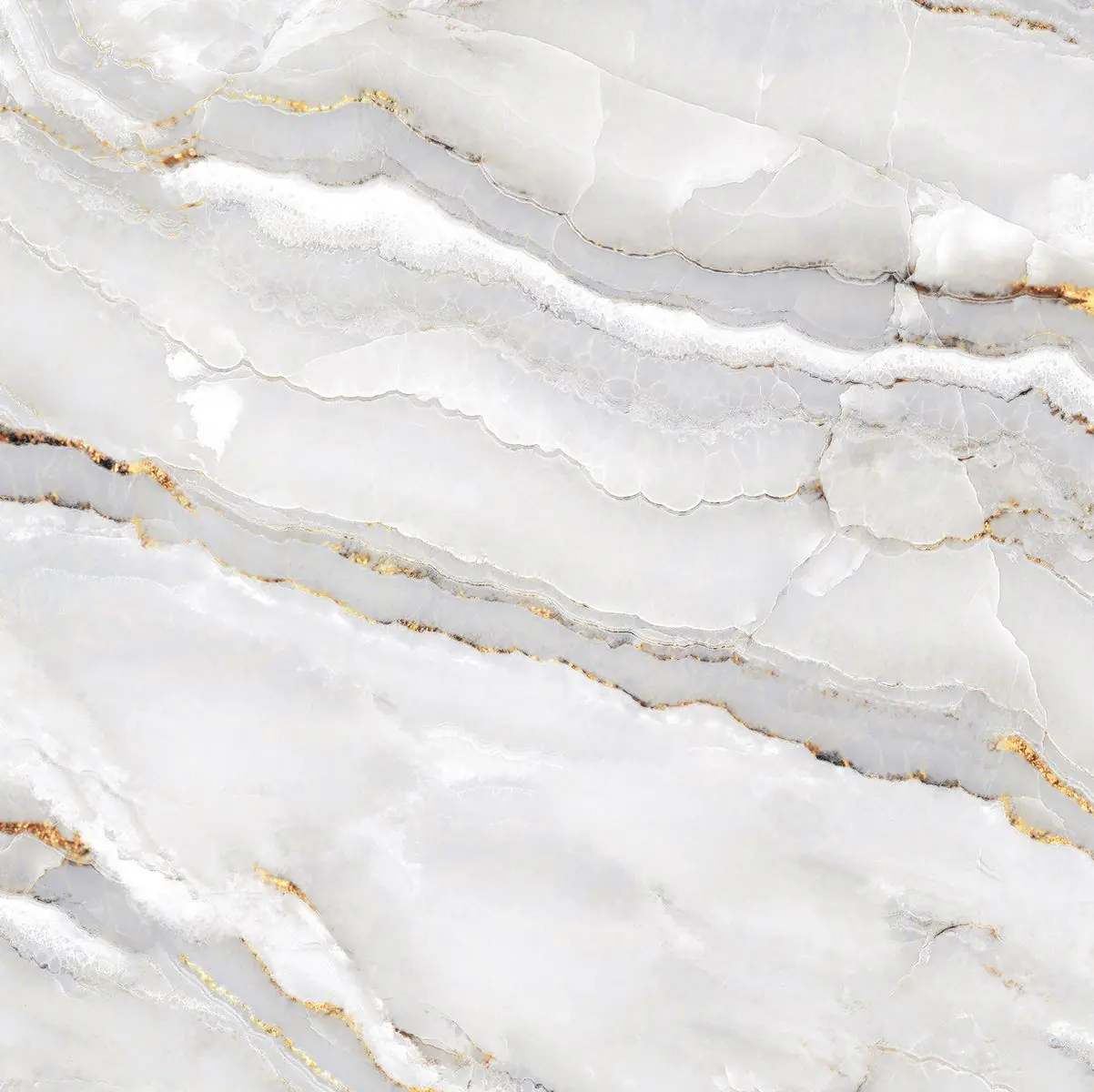 Bodenfliese Feinsteinzeug Alabaster Cleo Light 60 x 60 cm weiß/gold Bodenfliese Feinsteinzeug Alabaster Cleo Light 60 x 60 cm weiß/gold